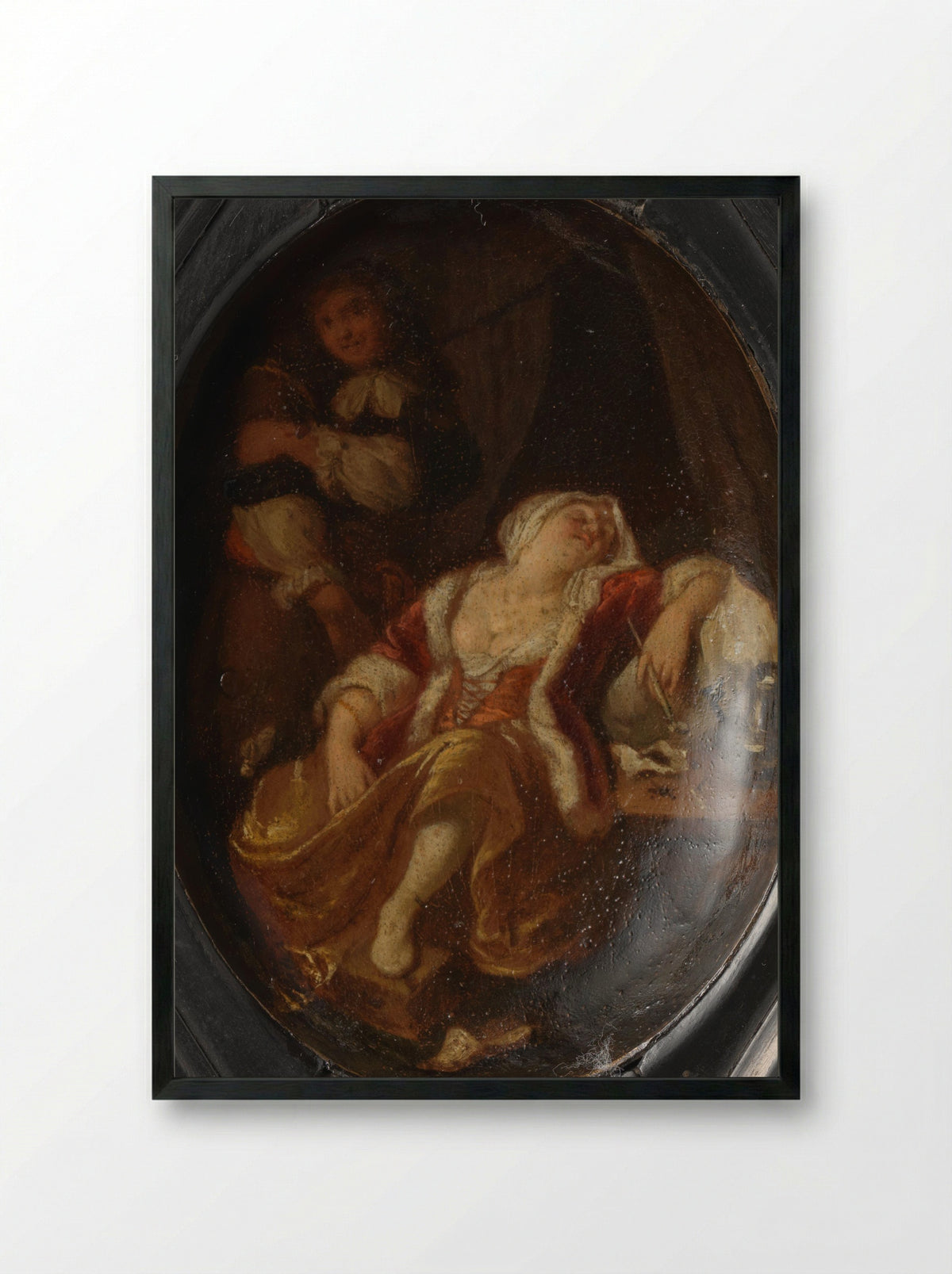 Man met deerne - Gerrit Lundens - Framed Print Black