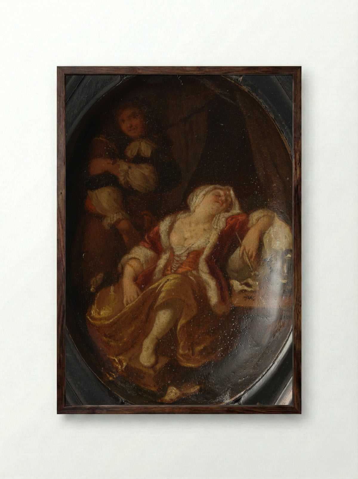 Man met deerne - Gerrit Lundens - Framed Print Dark Wood