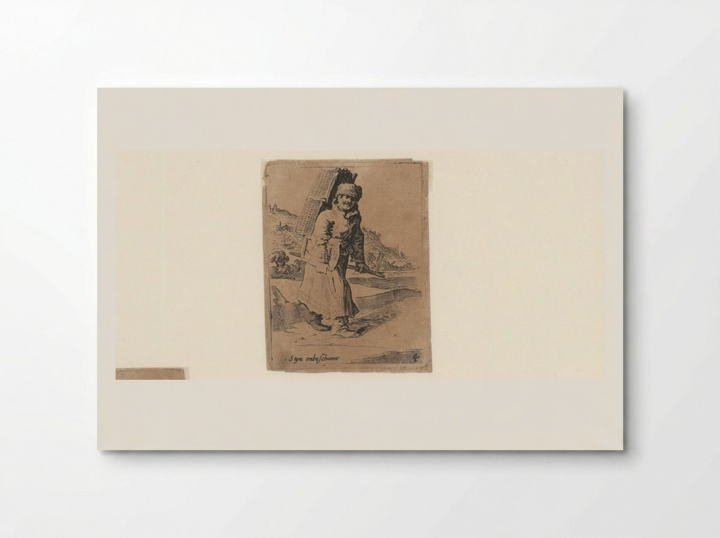 Man met een mand op de rug - Gillis van Scheyndel (I) - Poster