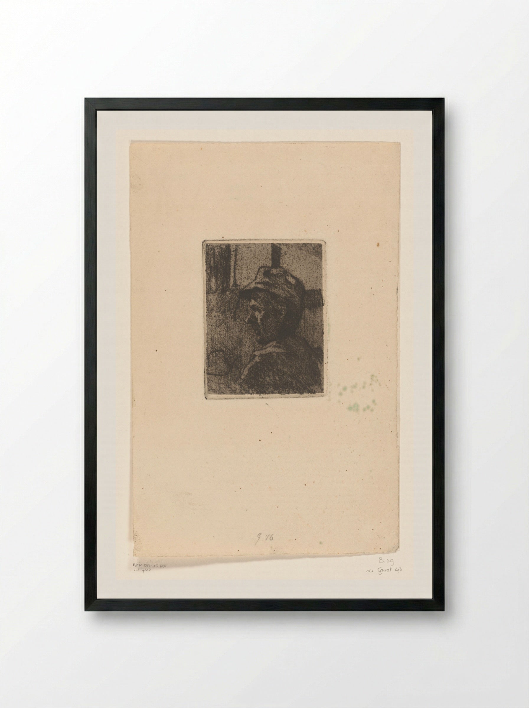 Man met pet (Man in a Cap) - Willem Witsen - Framed Print Black
