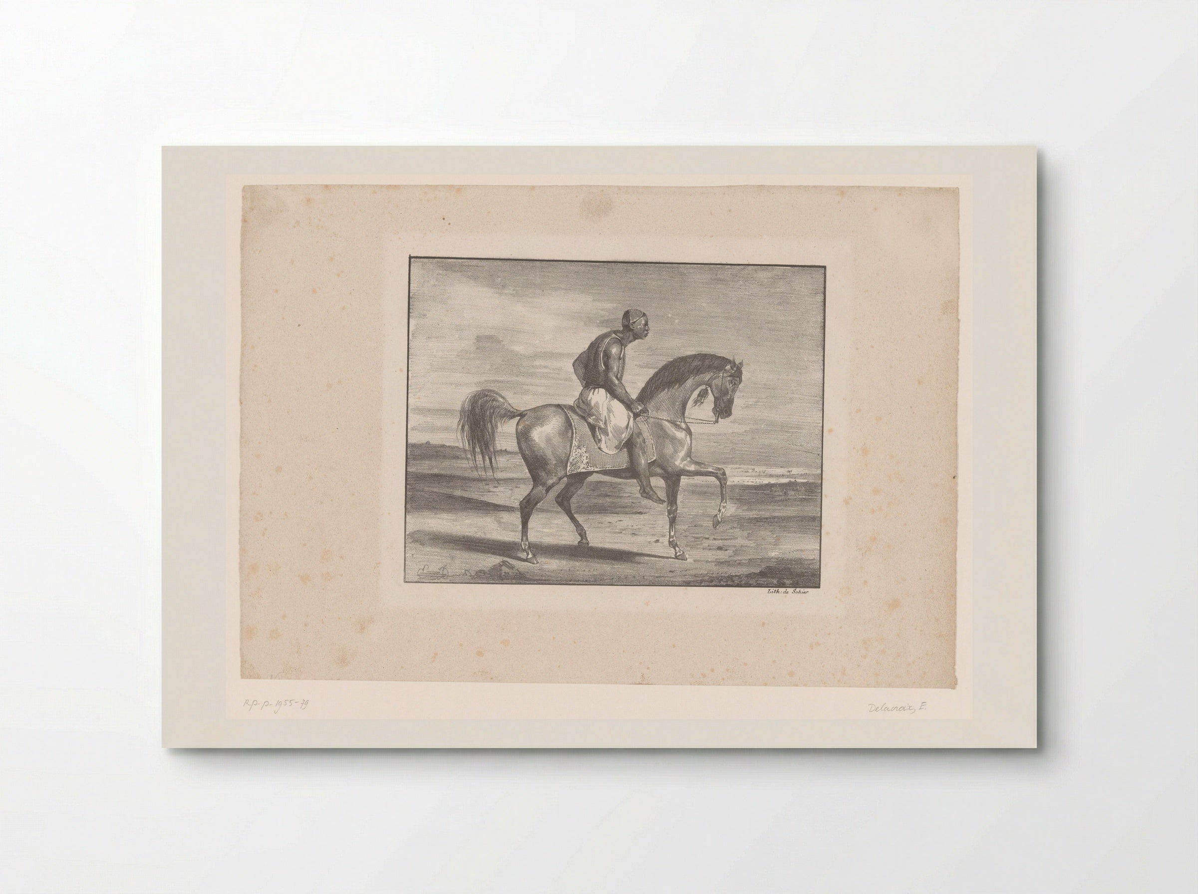 Man on Horseback in the Desert - Eugène Delacroix - Poster