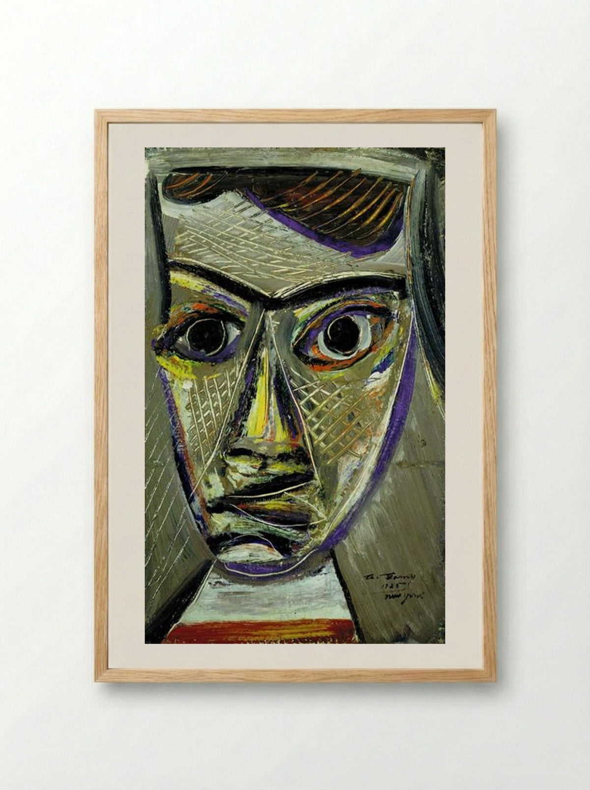 Man's Head - Arshile Gorky - Framed Print Wood