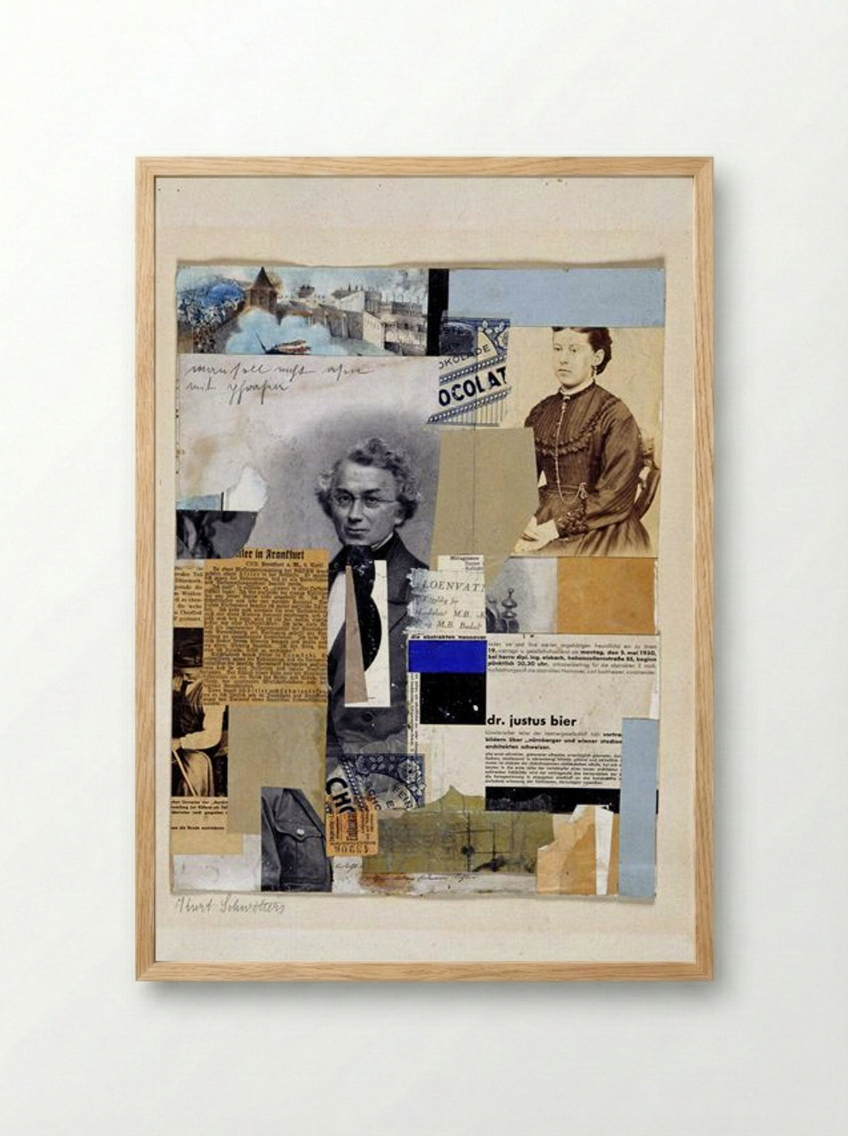 Man soll nicht asen mit Phrasen - Kurt Schwitters - Framed Print Wood