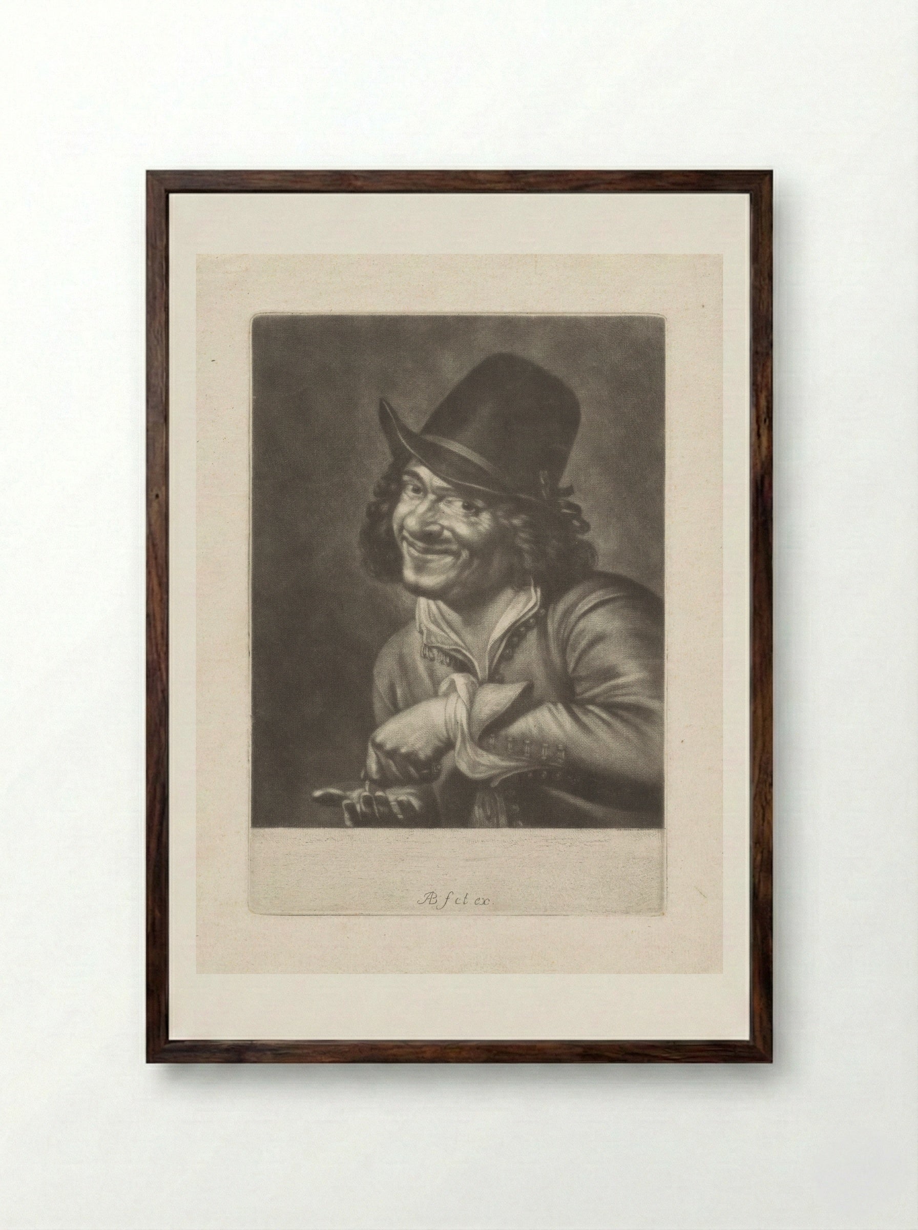 Man telt munten (het Gehoor) - Abraham Bloteling - Framed Print Dark Wood