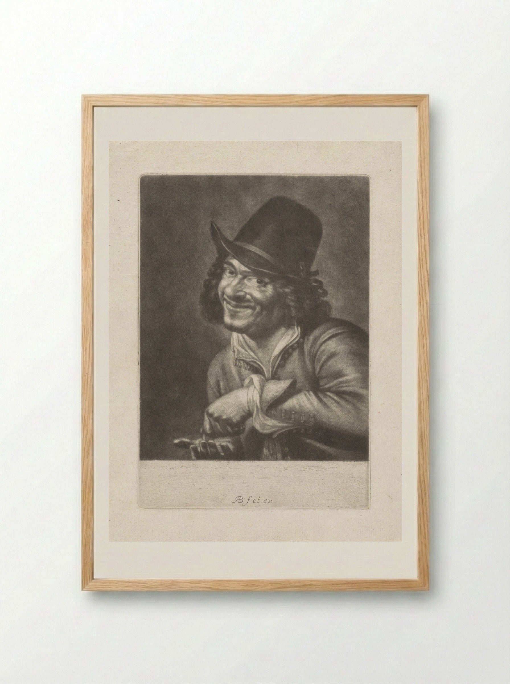 Man telt munten (het Gehoor) - Abraham Bloteling - Framed Print Wood