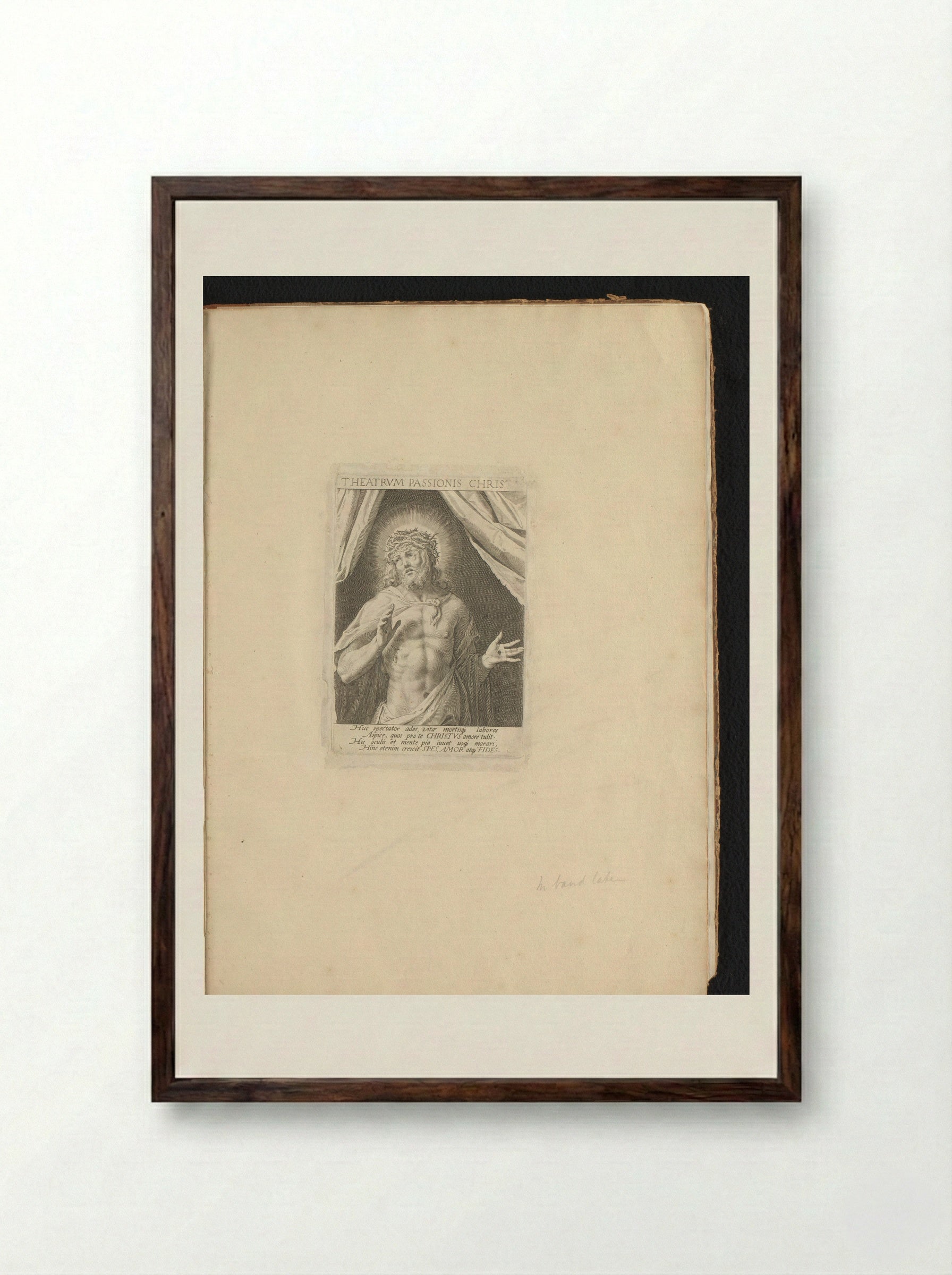 Man van Smarten - Aegidius Sadeler II - Framed Print Dark Wood