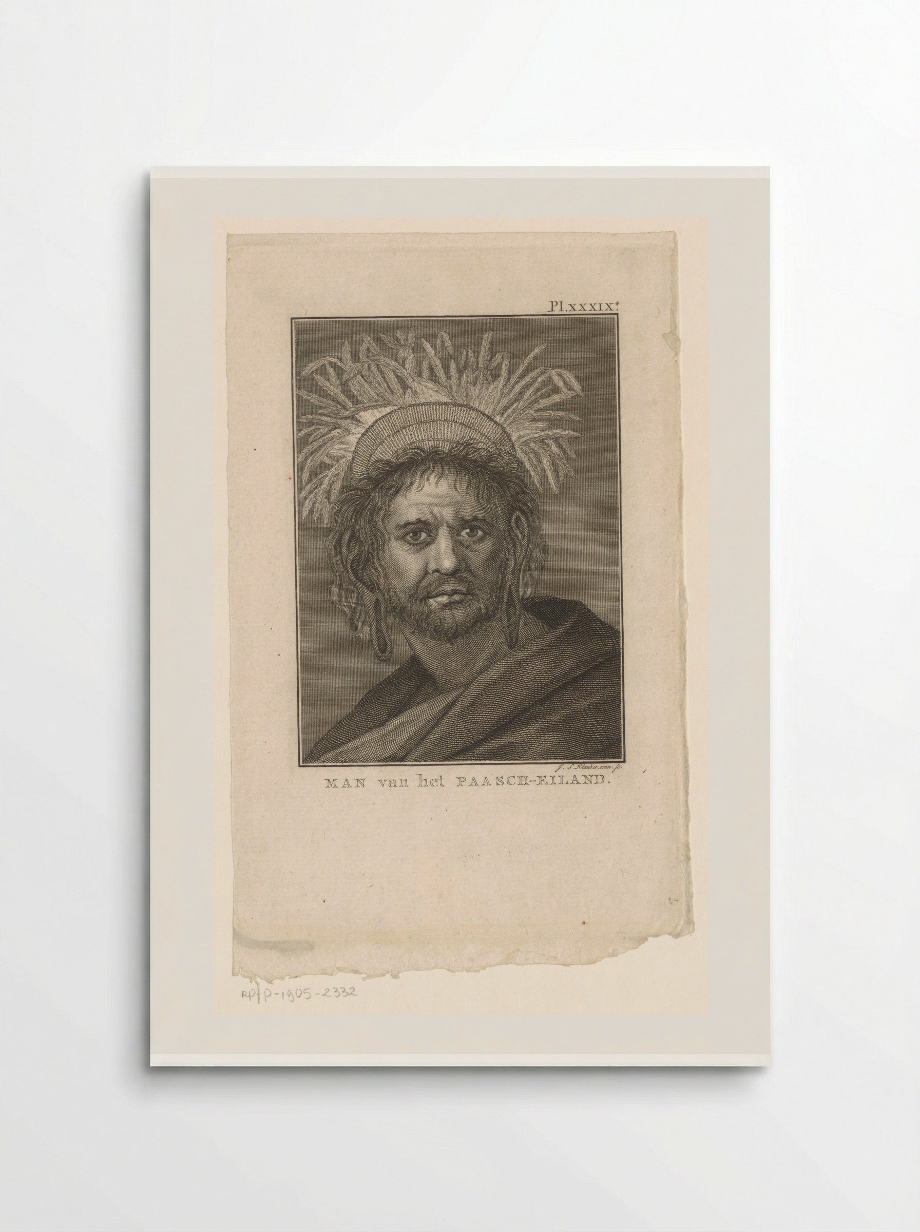 Man van het Paasch-Eiland - Joseph Sebastian Klauber - Poster