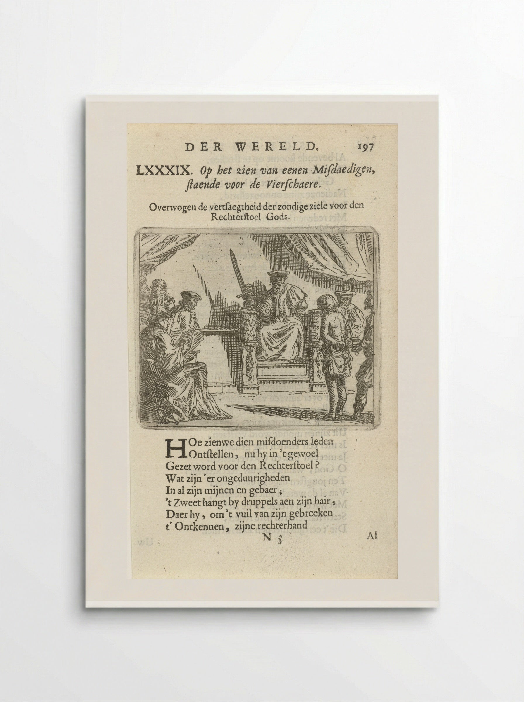 Man voorgeleid voor een rechtbank - Arnold Houbraken - Poster