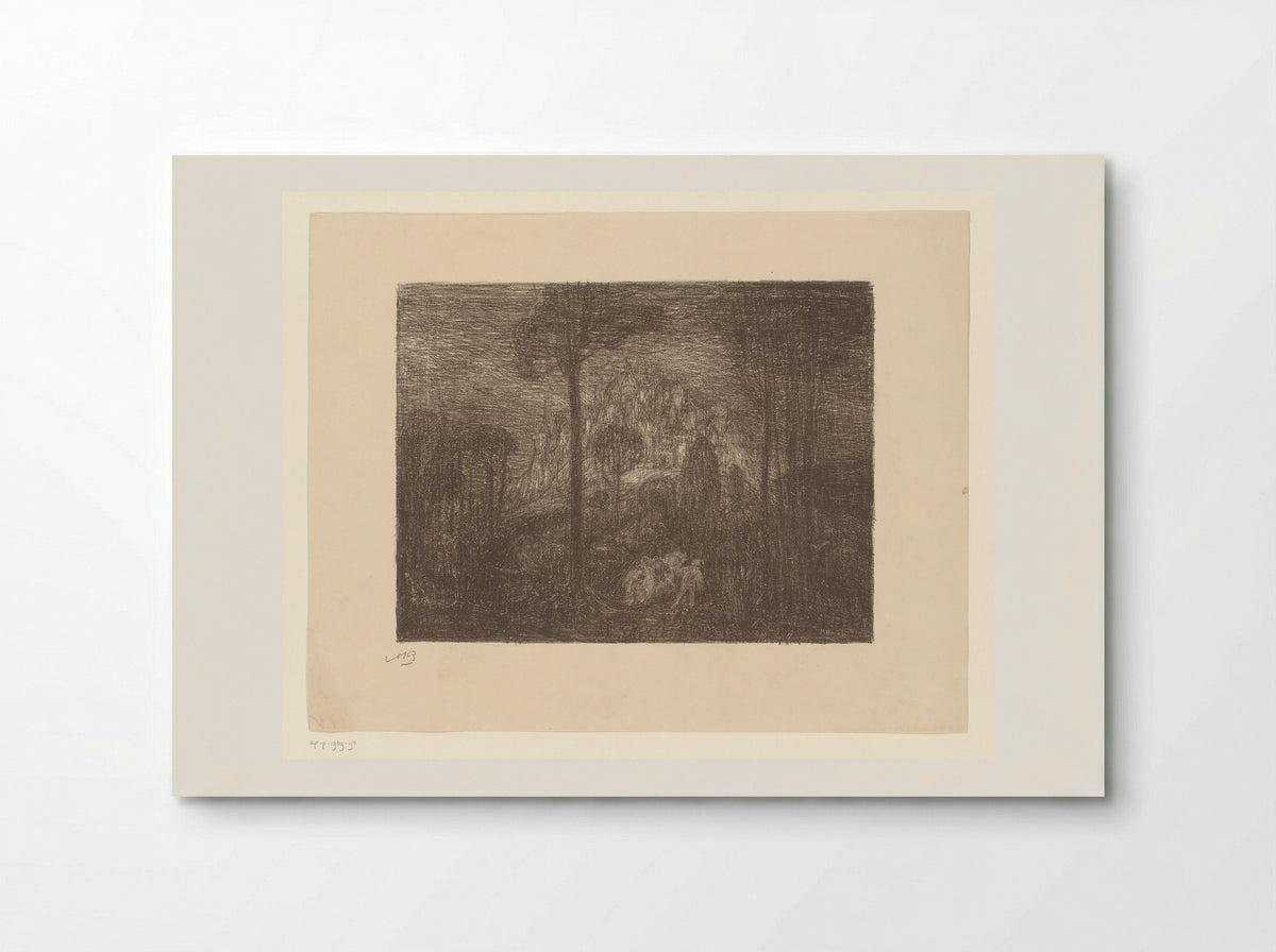 Man with Horse at the Castle of Julien - Marius Bauer - Poster