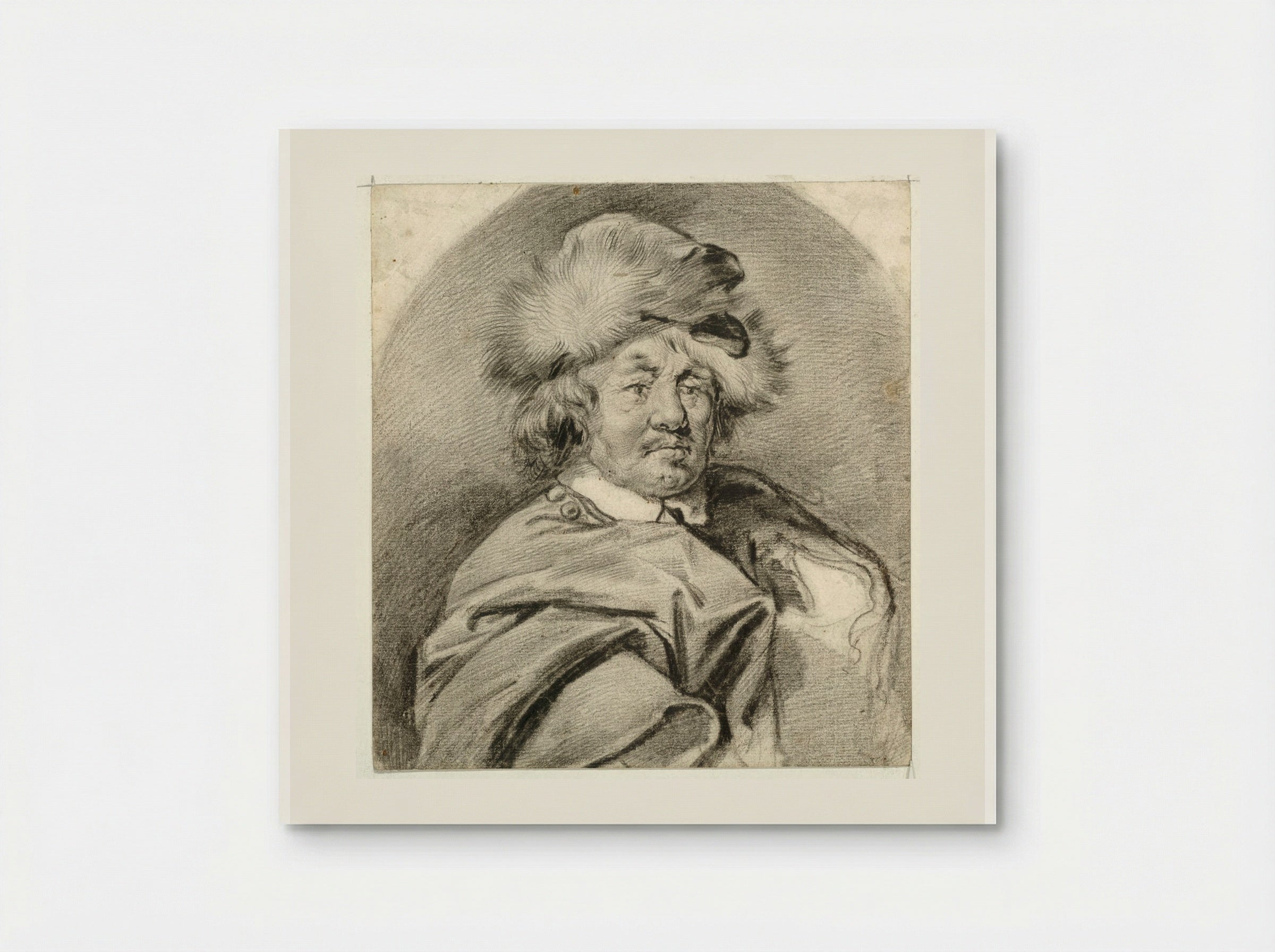 Man with a Cloak and a Polish Hat - Cornelis Visscher - Poster