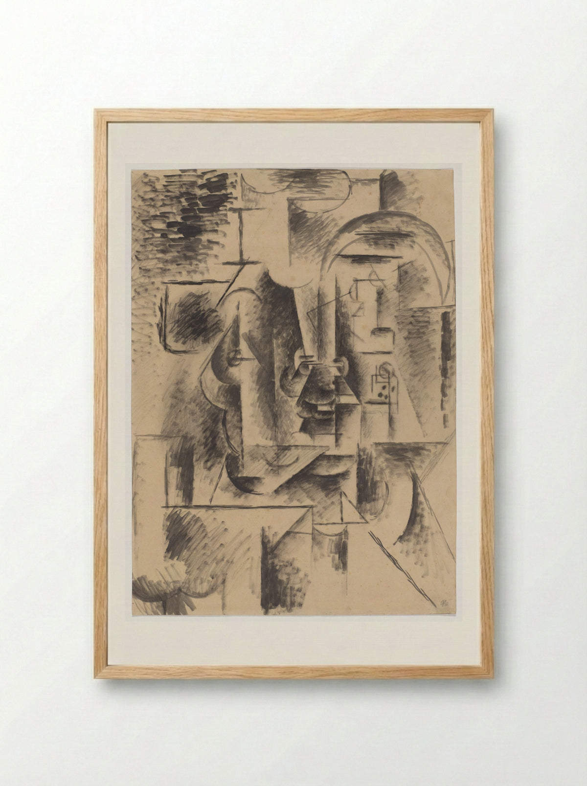 Man with a Pipe - Pablo Picasso - Framed Print Wood