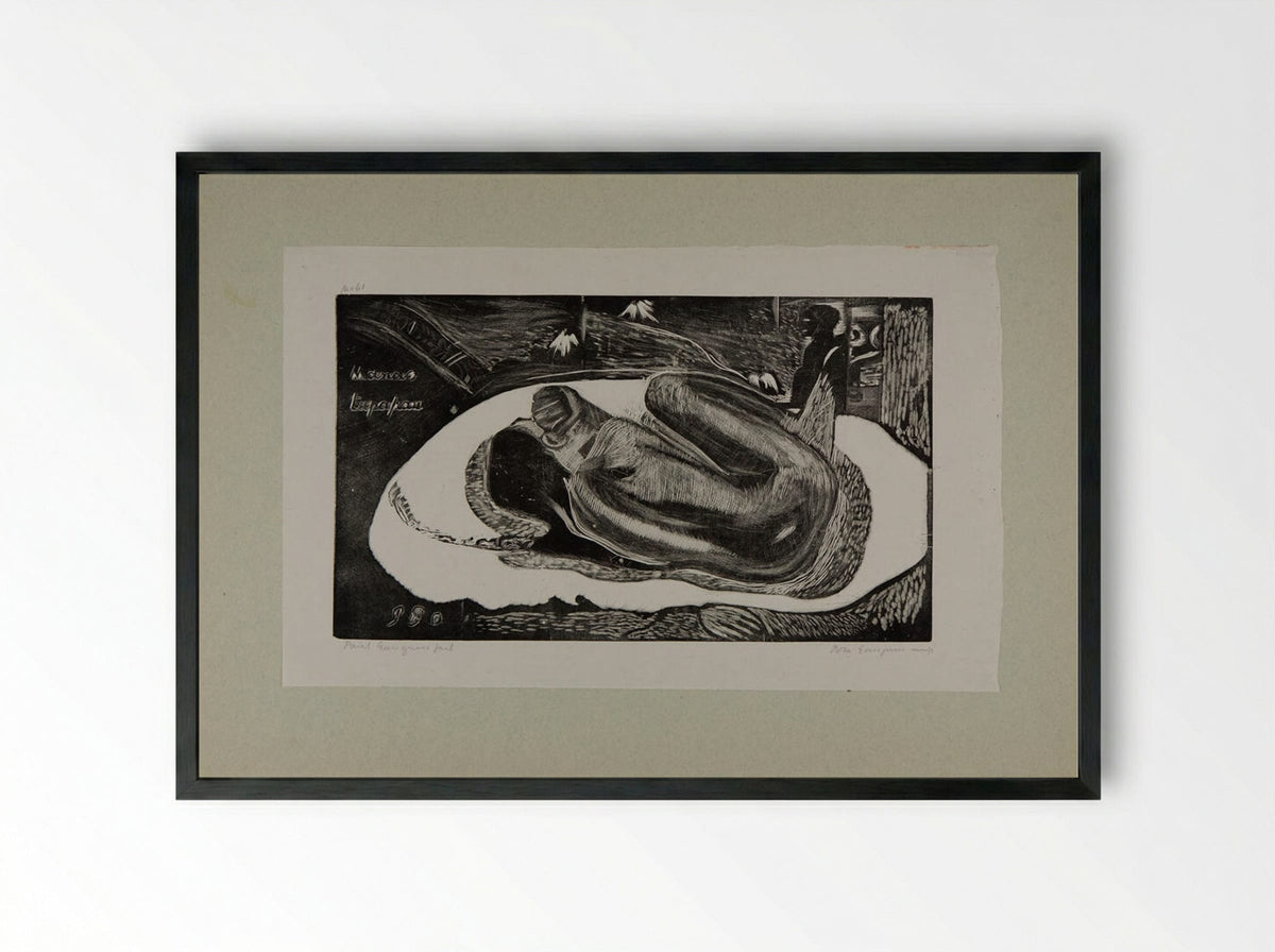 Manao Tupapau - Paul Gauguin - Framed Print Black