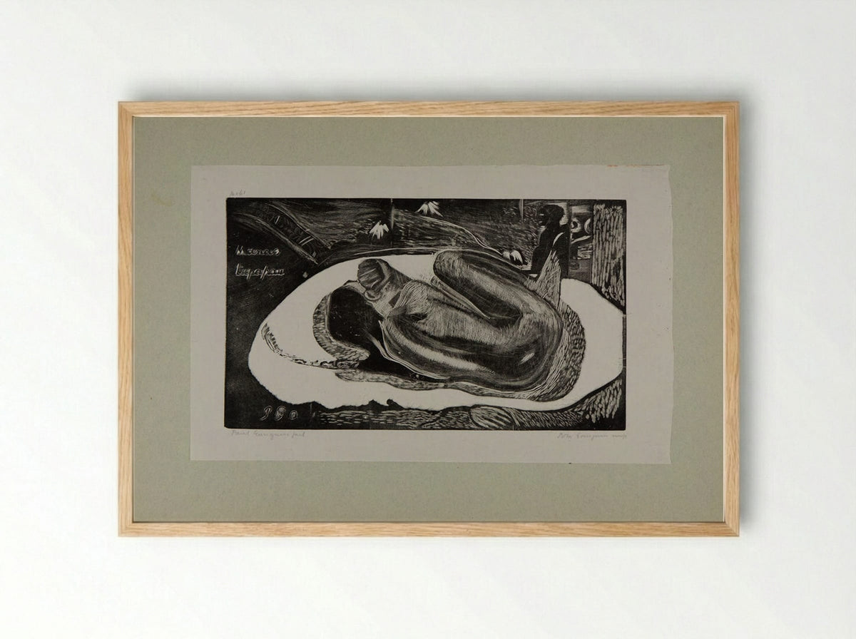 Manao Tupapau - Paul Gauguin - Framed Print Wood