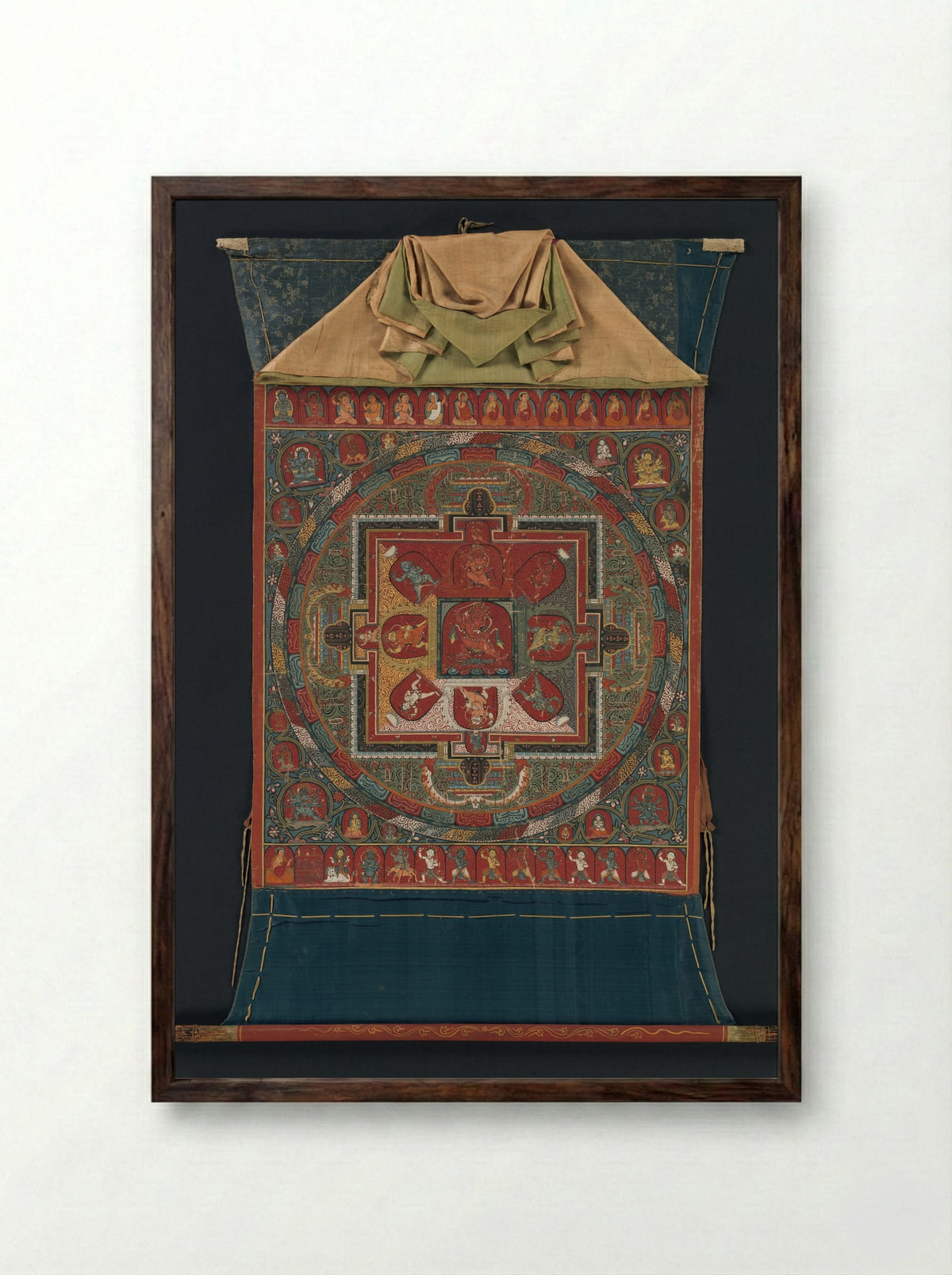 Mandala of Raktayamari - Mikyo Dorje - Framed Print Dark Wood
