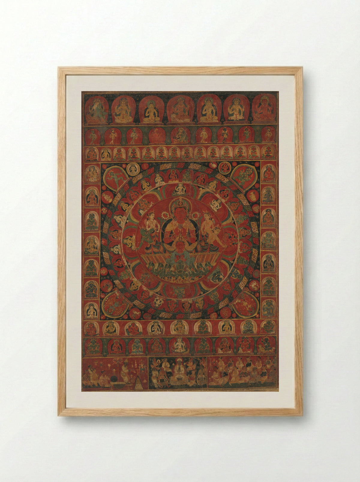 Mandala of the Sun God Surya - Kitaharasa - Framed Print Wood