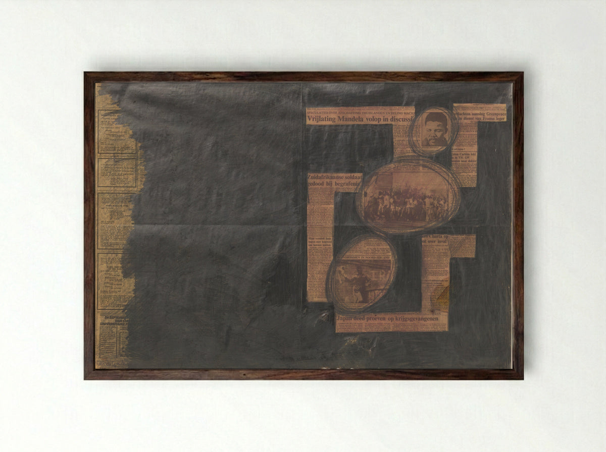 Mandela Astraal - Kees de Goede - Framed Print Dark Wood