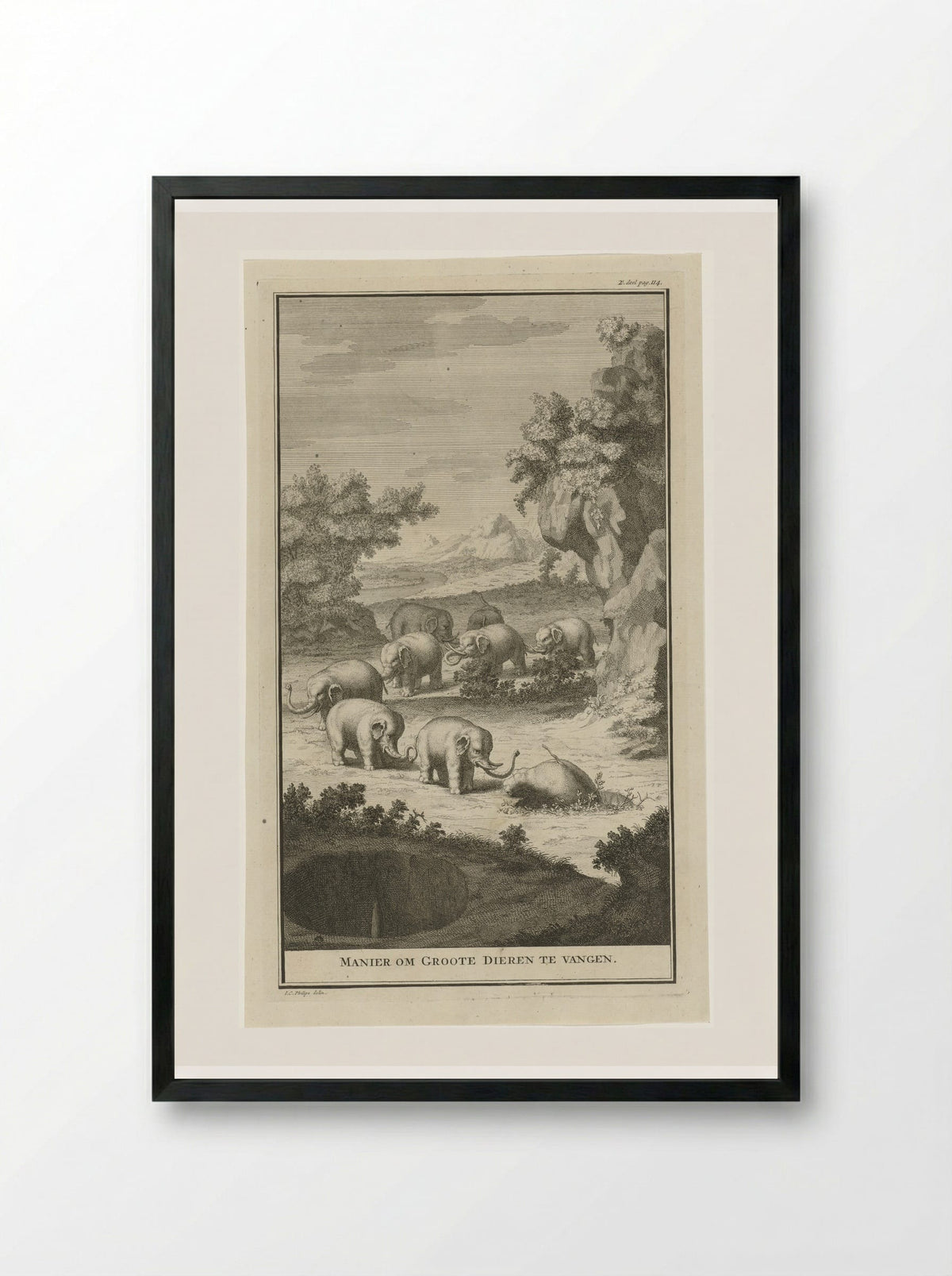 Manier om Groote Dieren te Vangen - Jan Caspar Philips - Framed Print Black