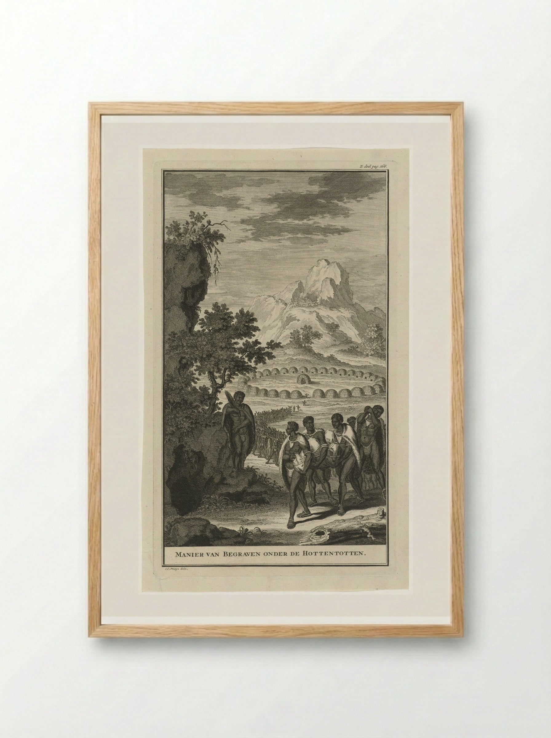 Manier van Begraven onder de Hottentotten - Jan Caspar Philips - Framed Print Wood