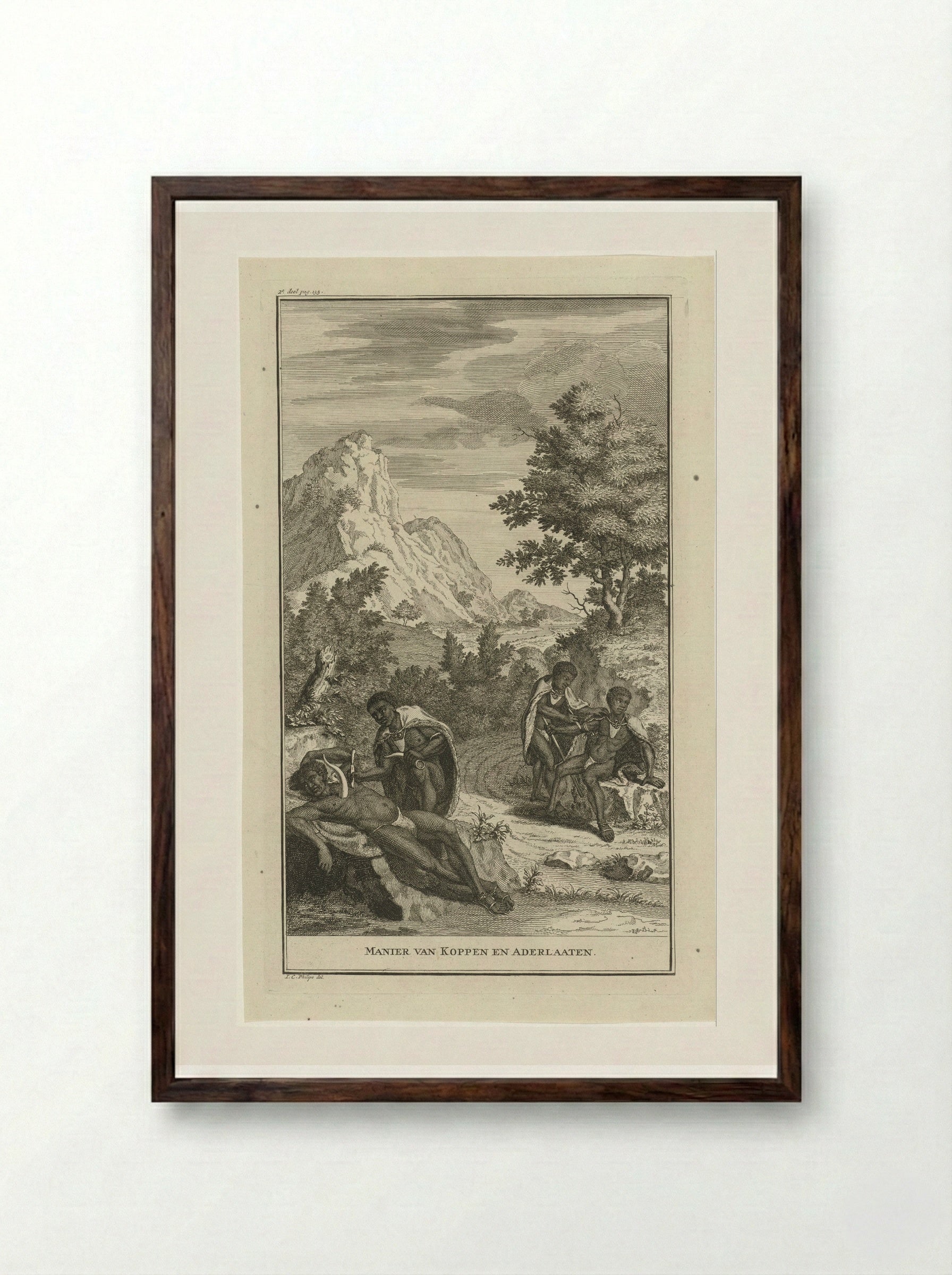 Manier van Koppen en Aderlaaten - Jan Caspar Philips - Framed Print Dark Wood