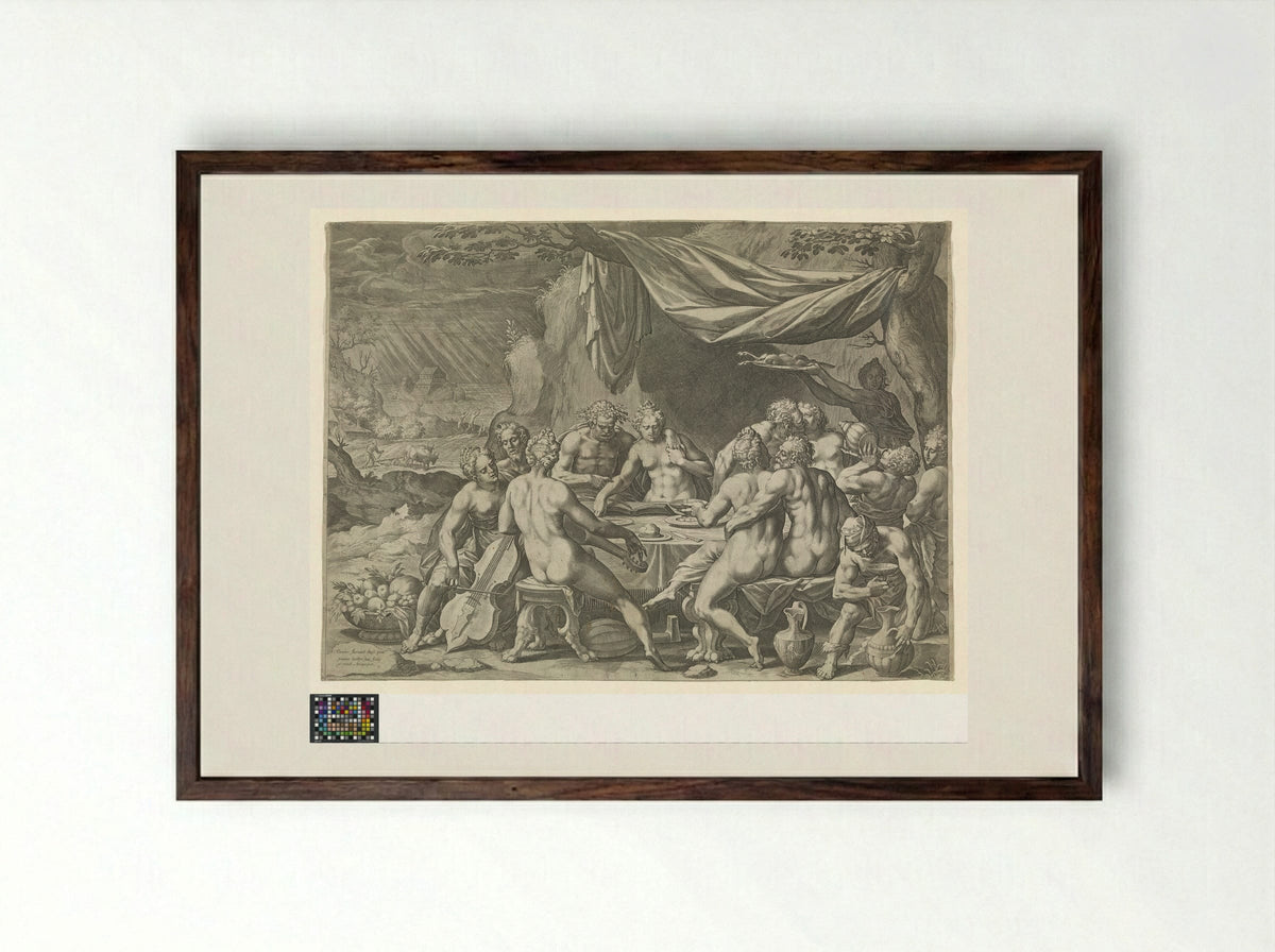 Mankind Before the Flood - Johann Sadeler I - Framed Print Dark Wood