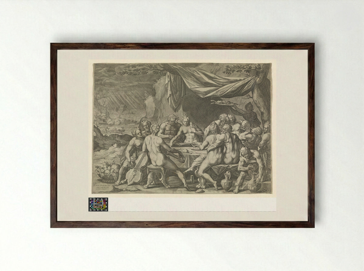 Mankind Before the Flood - Johann Sadeler I - Framed Print Dark Wood