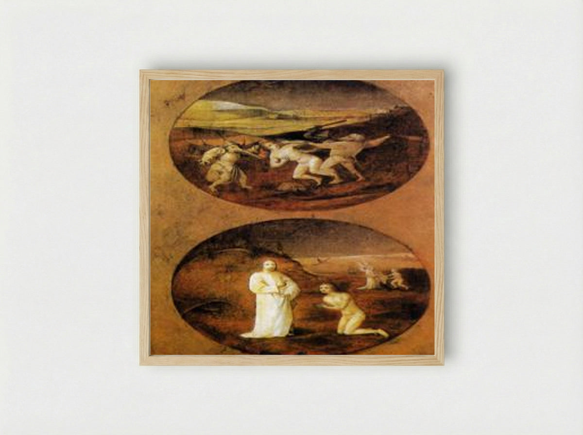 Mankind Beset by Devils - Hieronymus Bosch - Framed Print Wood