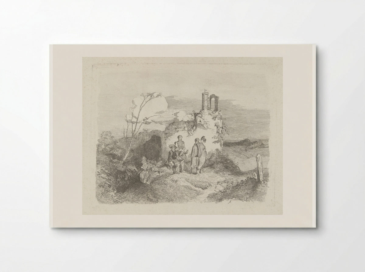 Mannen bij een ruïne (Men by a Ruin) - Charles Rochussen - Poster