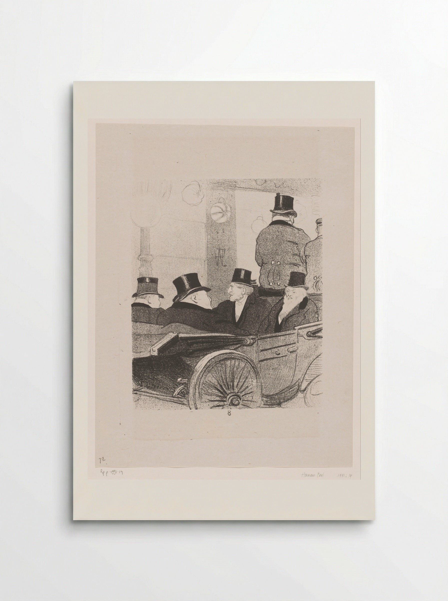Mannen in een koets - Hermann-Paul - Poster