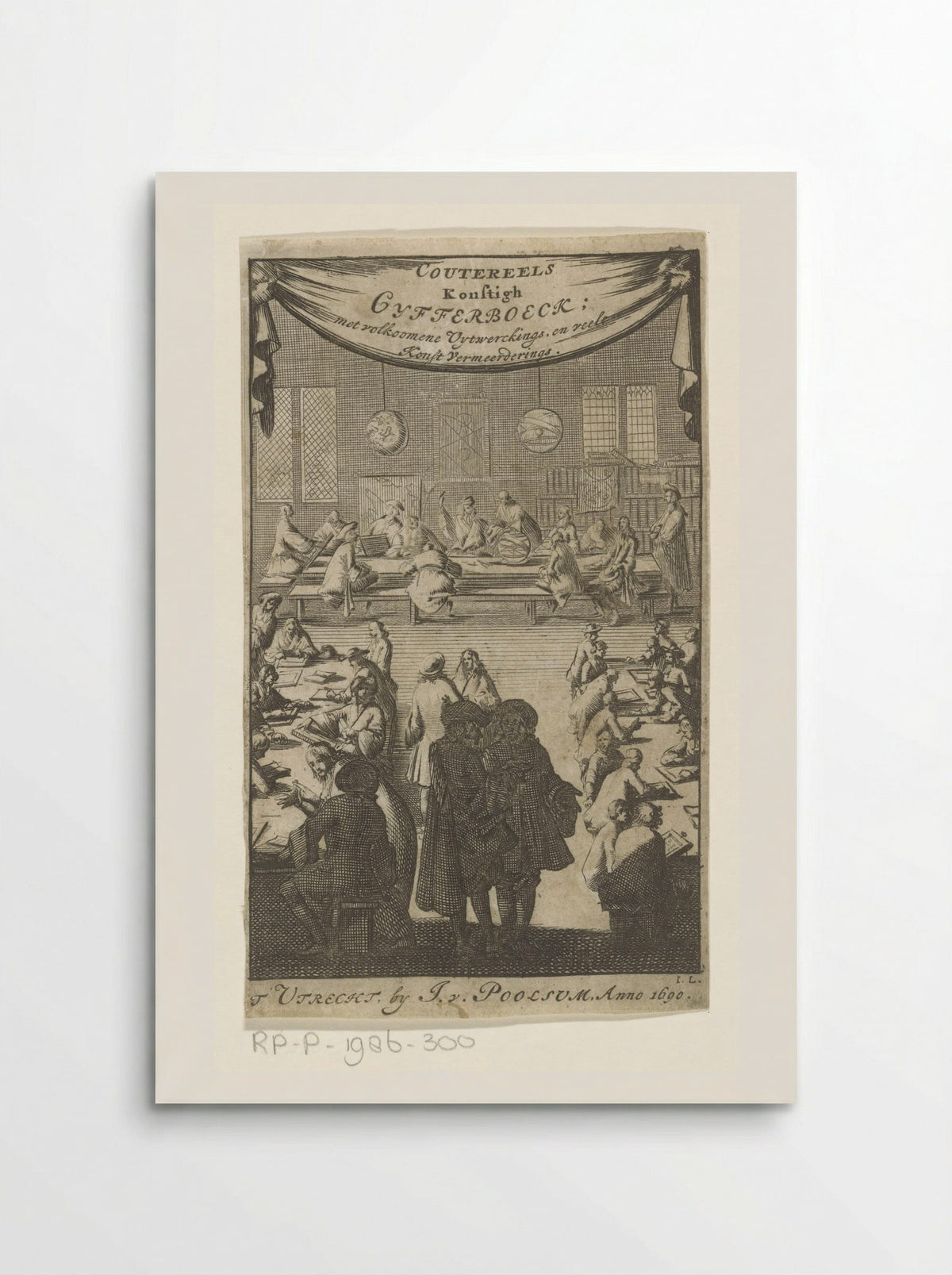 Mannen maken rekensommen - Jan Luyken - Poster