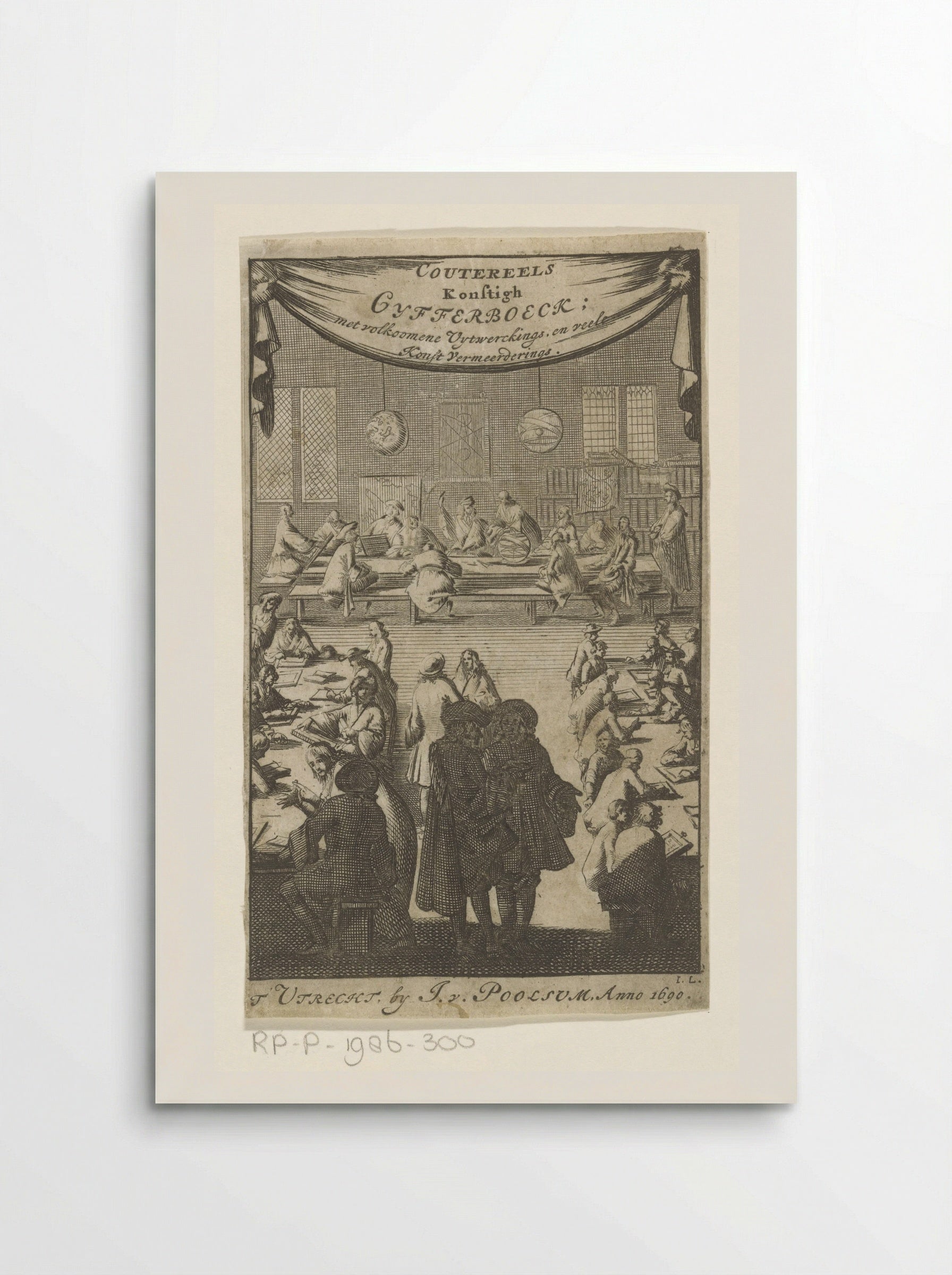 Mannen maken rekensommen - Jan Luyken - Poster
