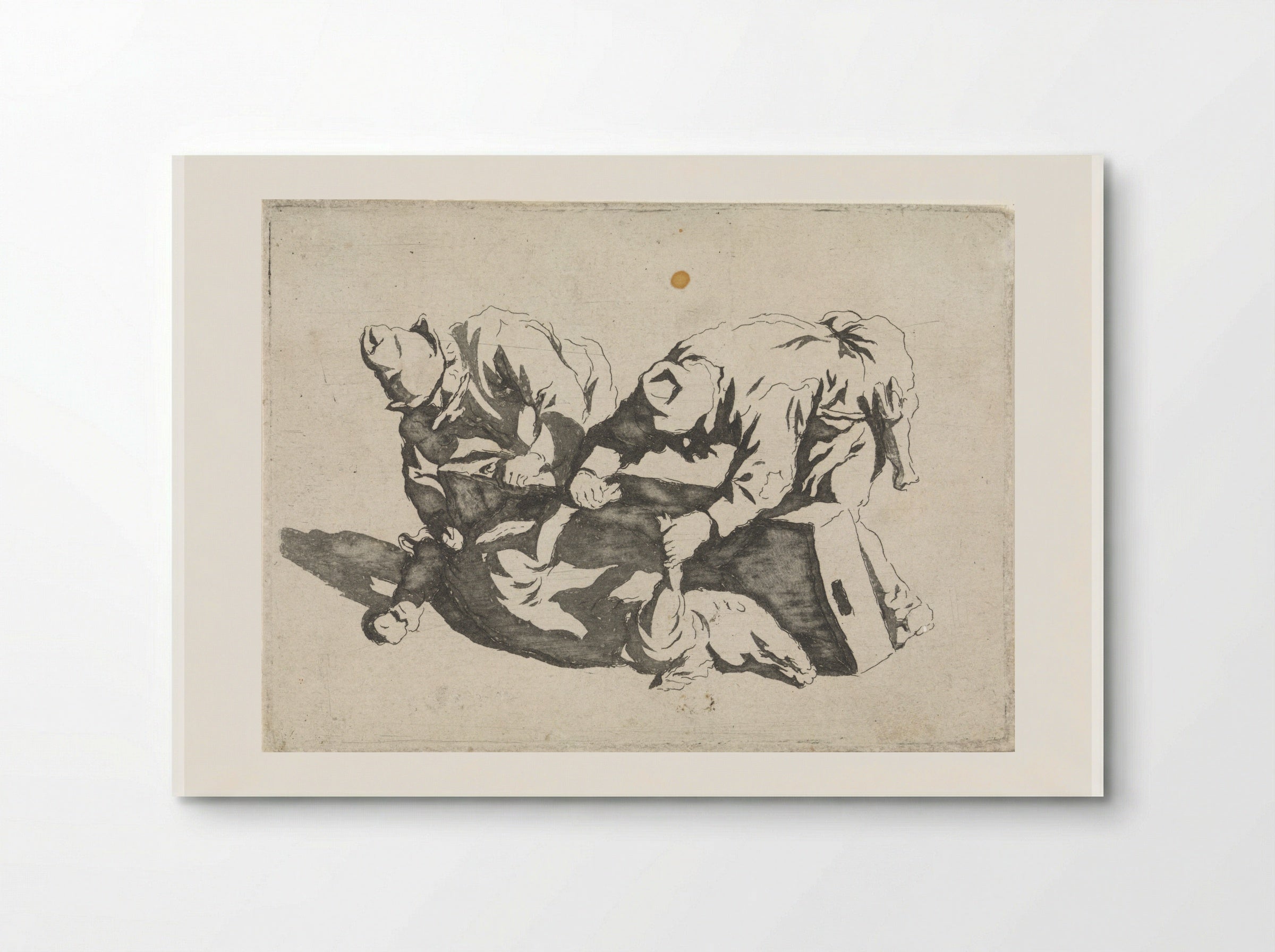 Mannen met een geslacht varken - David Pièrre Giottino Humbert de Superville - Poster