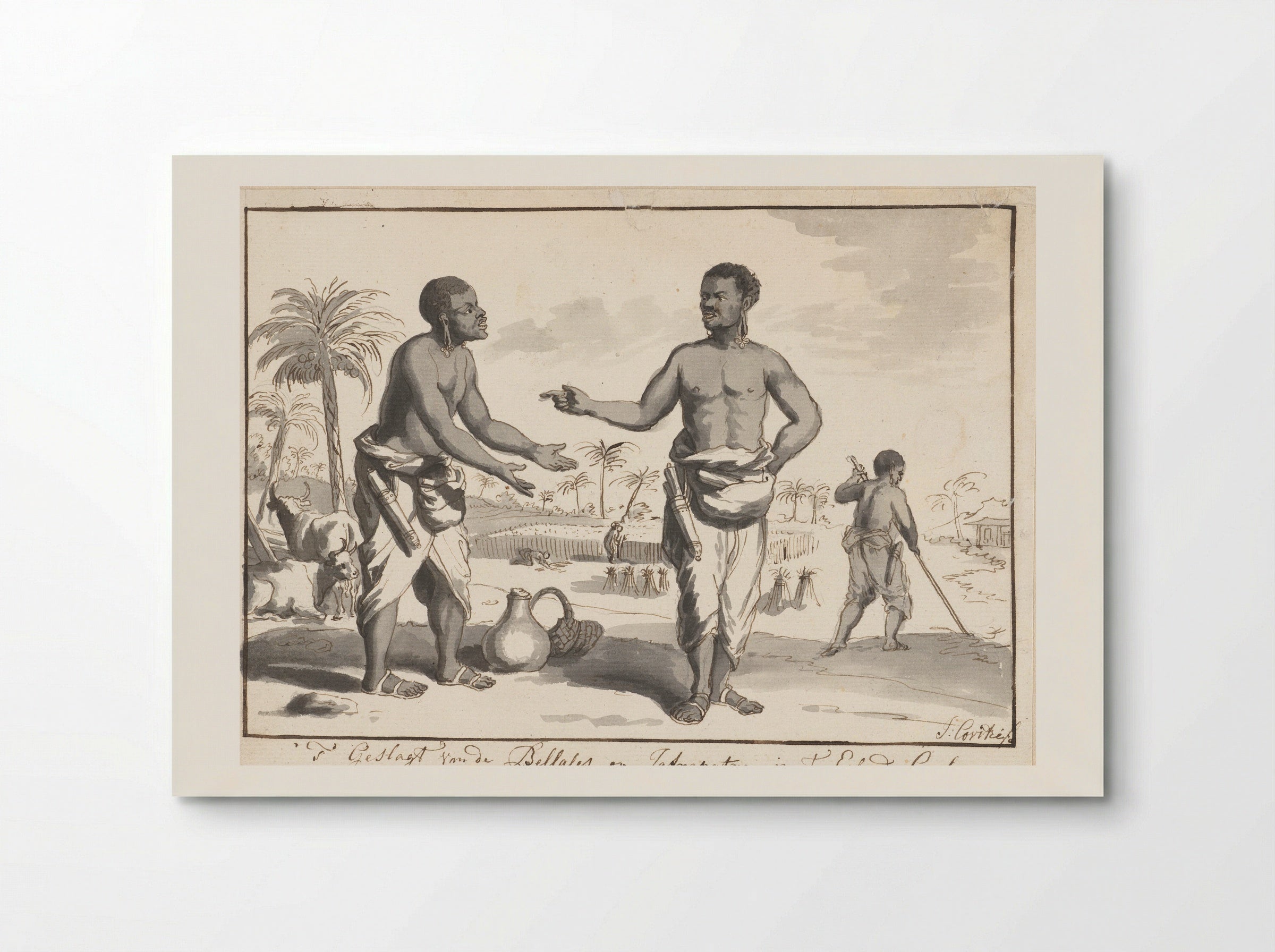 Mannen van de stam der Bellales op Ceylon - Jean Covitré - Poster