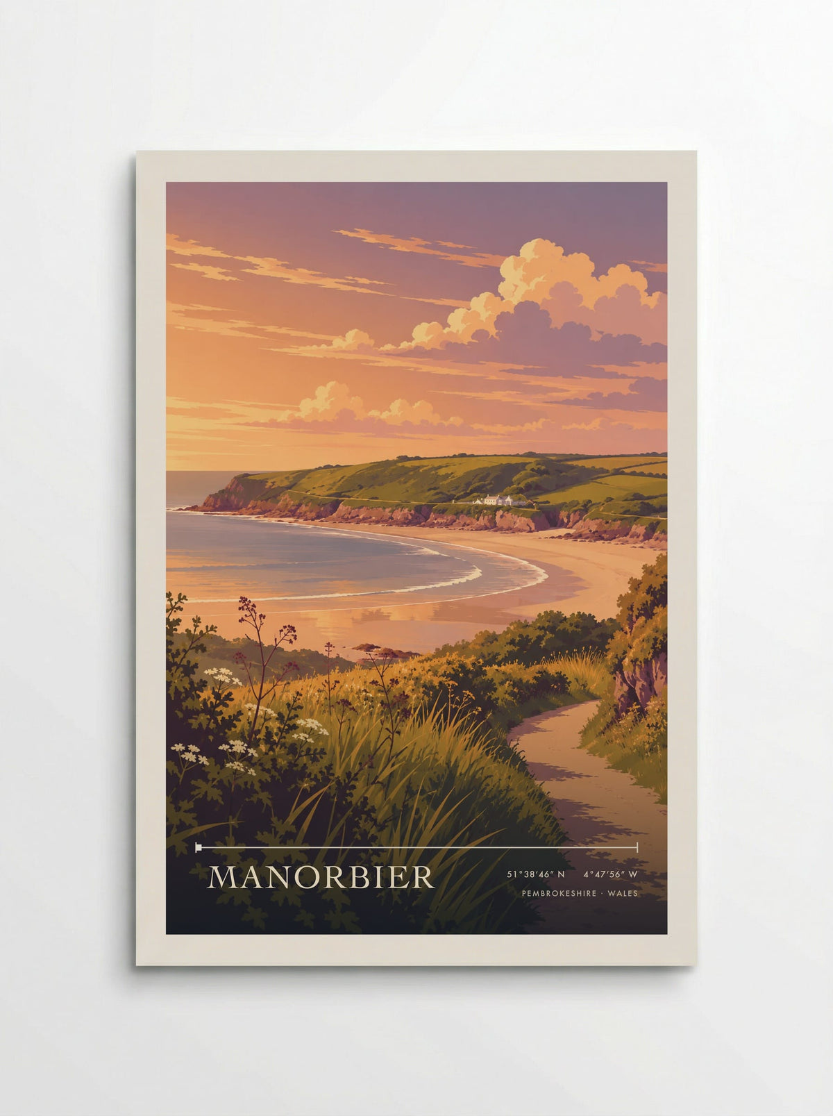 Manorbier, Pembrokeshire | Travel Poster - Poster