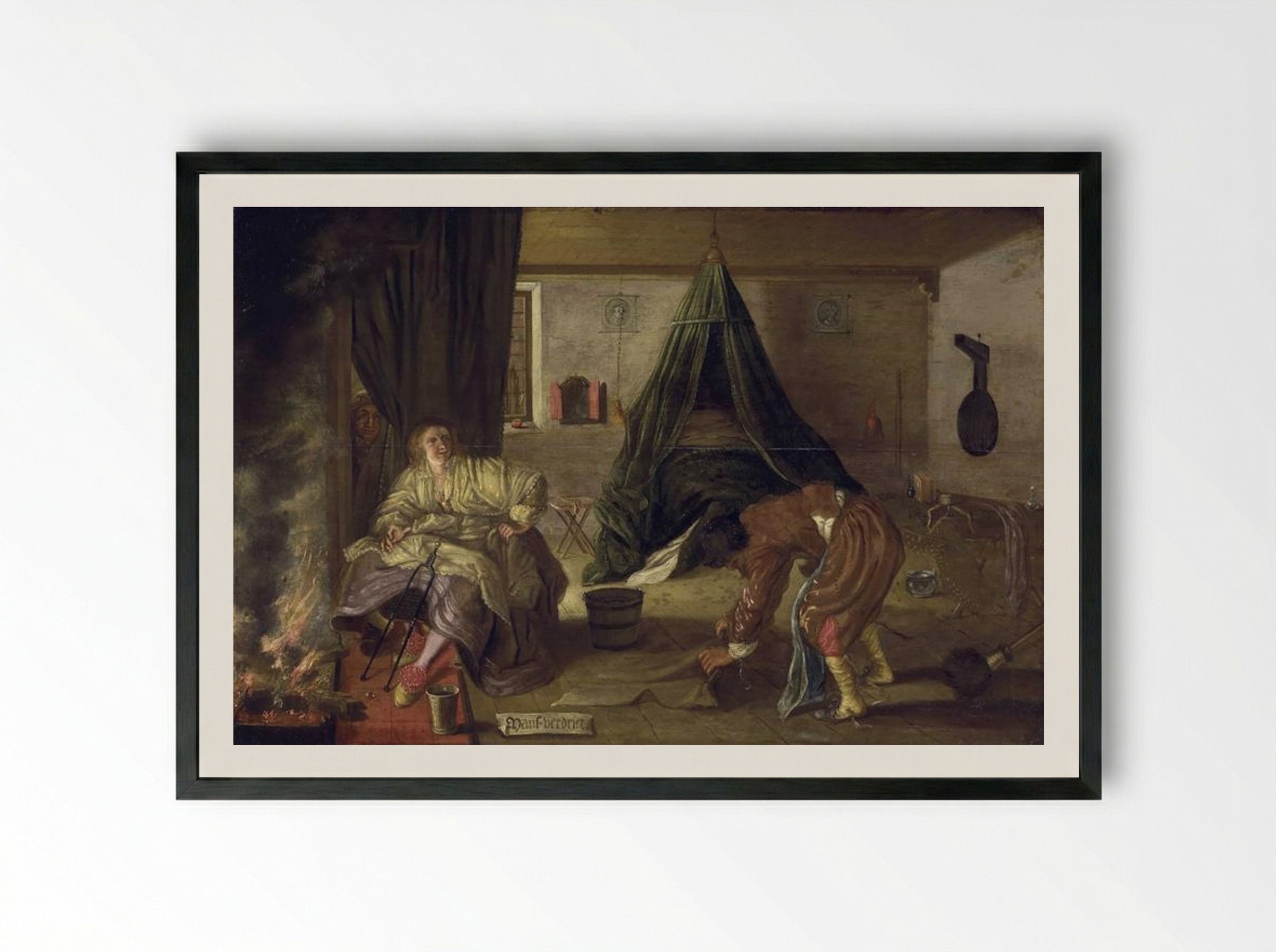 Mans Grief - Adriaen van de Venne - Framed Print Black
