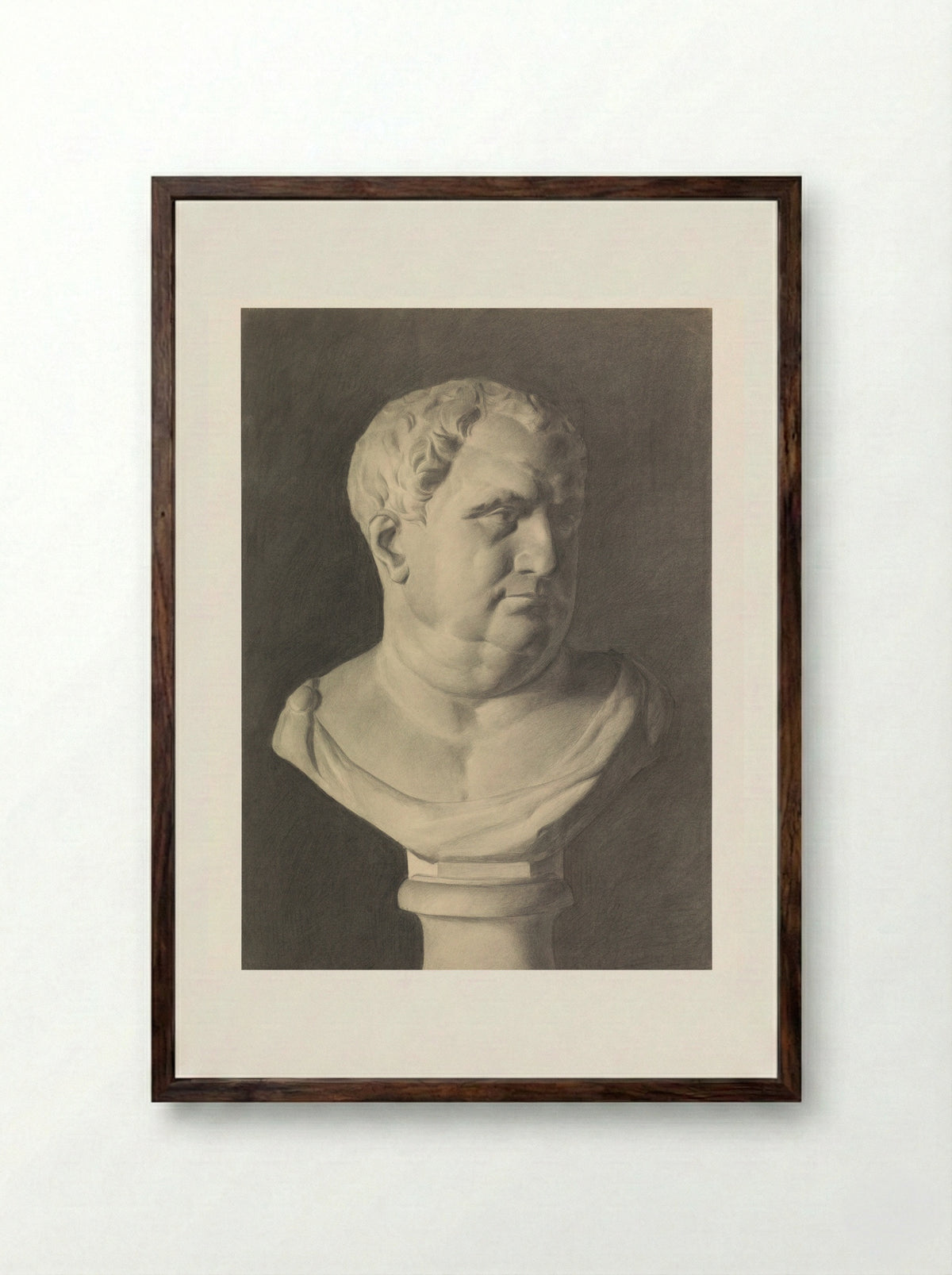 Mansbuste - Agnieta Cornelia Gijswijt - Framed Print Dark Wood