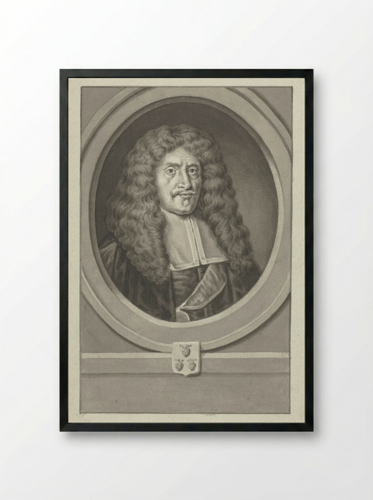 Mansportret (Portrait of a Man) - Roeland van Eynden - Framed Print Black