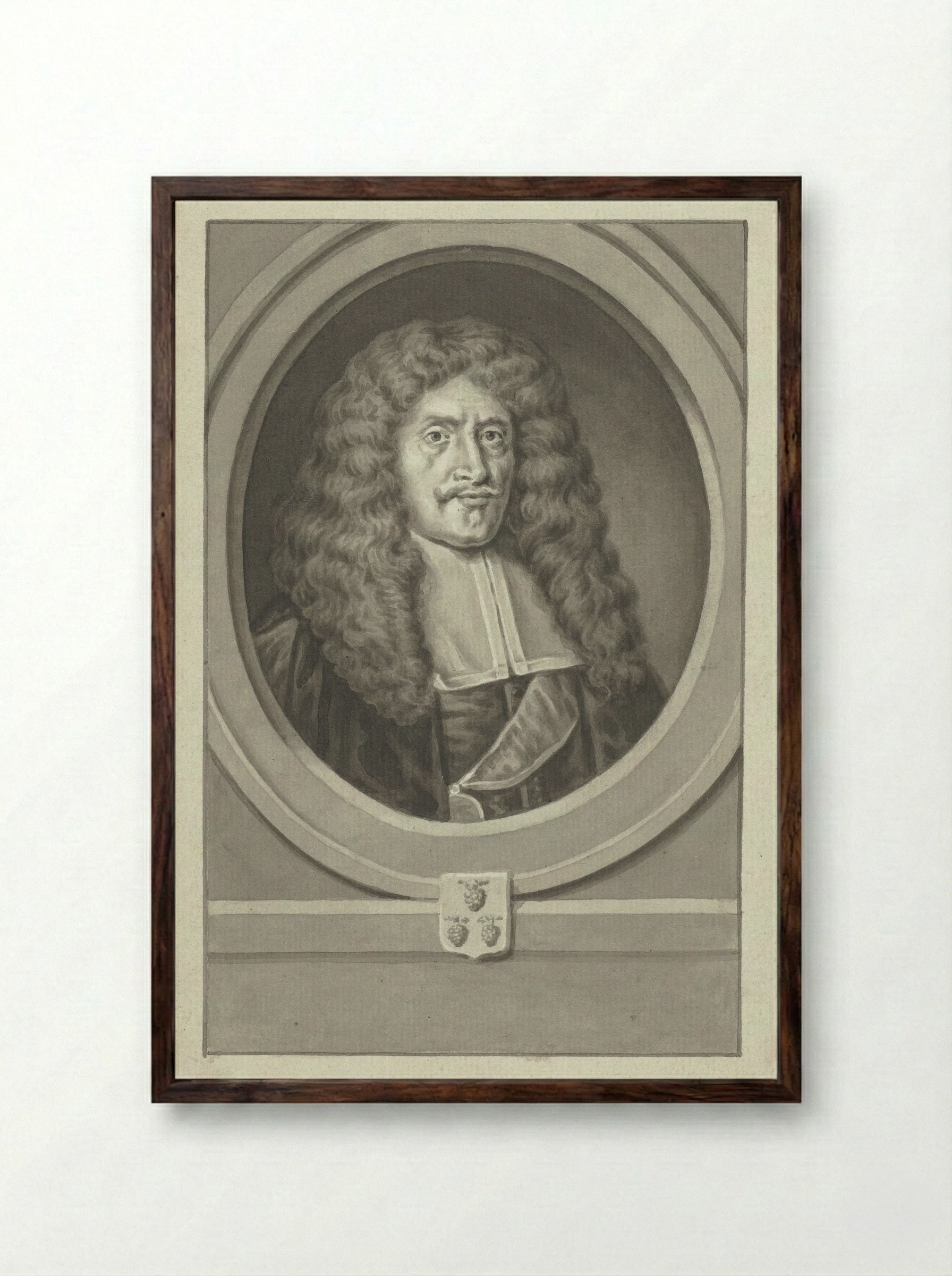 Mansportret (Portrait of a Man) - Roeland van Eynden - Framed Print Dark Wood