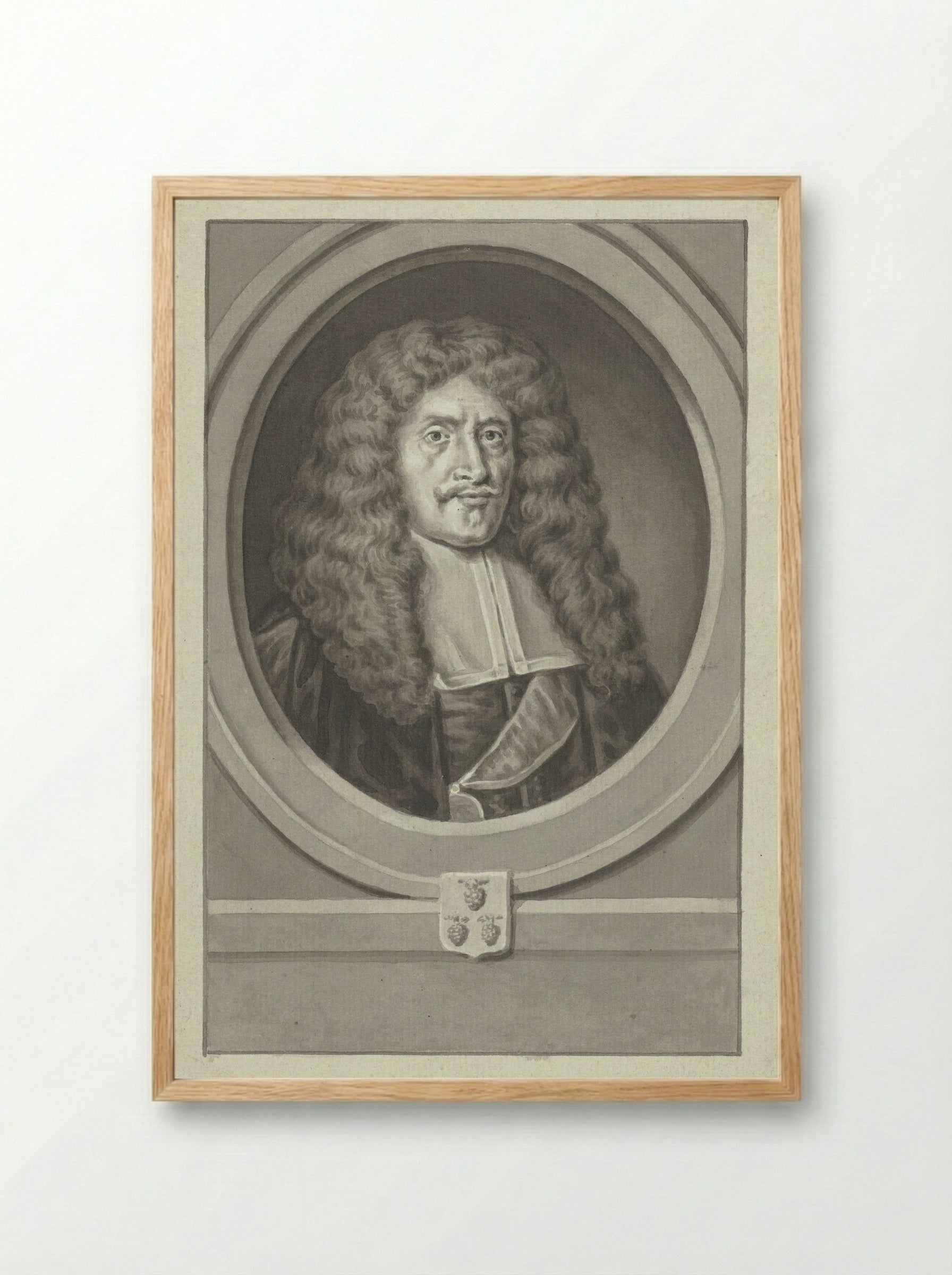 Mansportret (Portrait of a Man) - Roeland van Eynden - Framed Print Wood