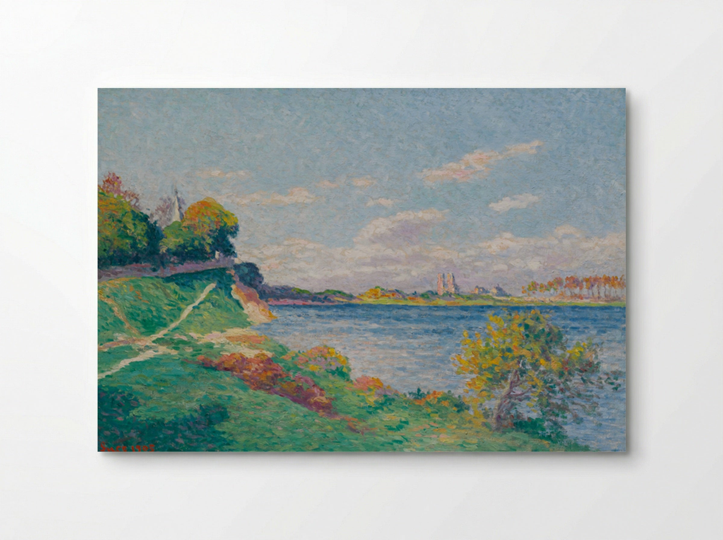 Mantes, Banks Of The Seine - Maximilien Luce - Poster