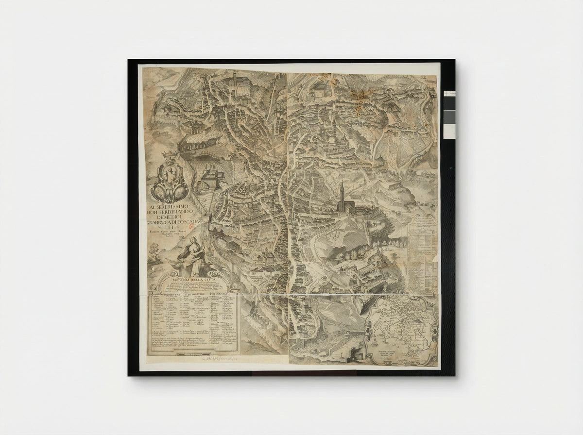 Map of Siena - Francesco Vanni - Poster
