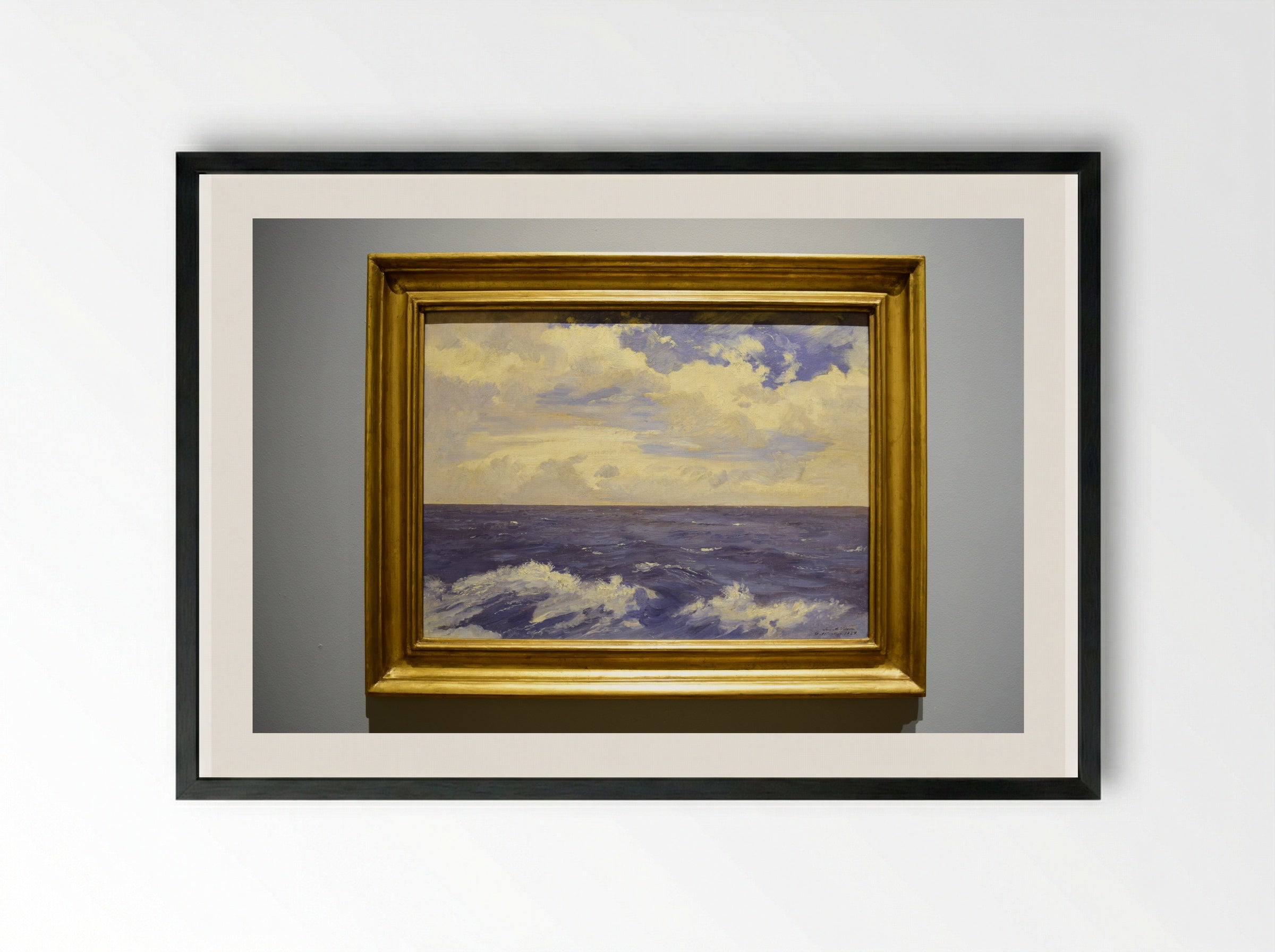 Mar Atlántico - José María Velasco - Framed Print Black