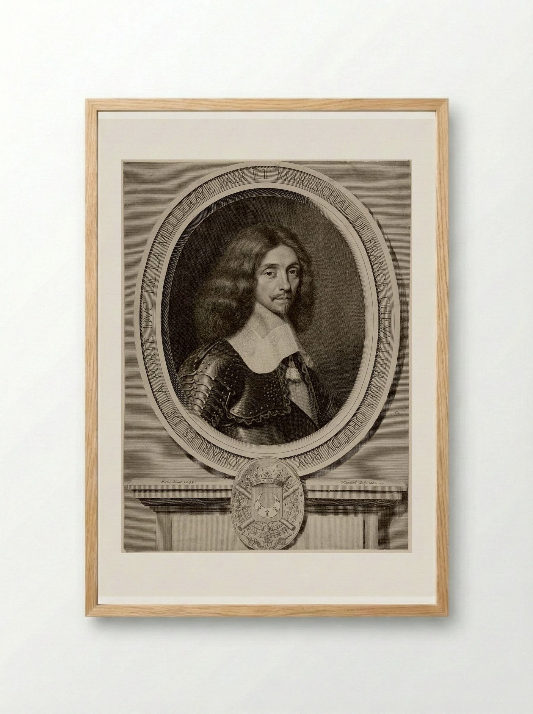 Maréchal Charles de la Porte, Duc de la Meilleraye - Robert Nanteuil - Framed Print Wood