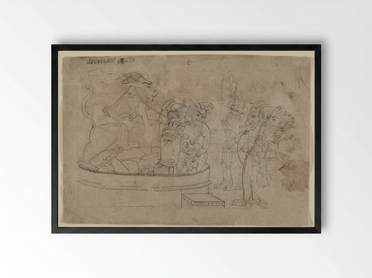 Mara Bringing the Demons to Life - Seu Family - Framed Print Black