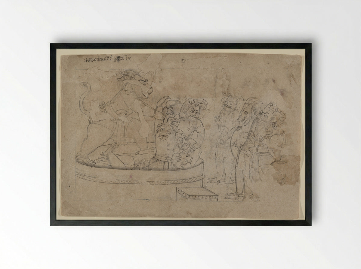 Mara Bringing the Demons to Life - Seu Family - Framed Print Black