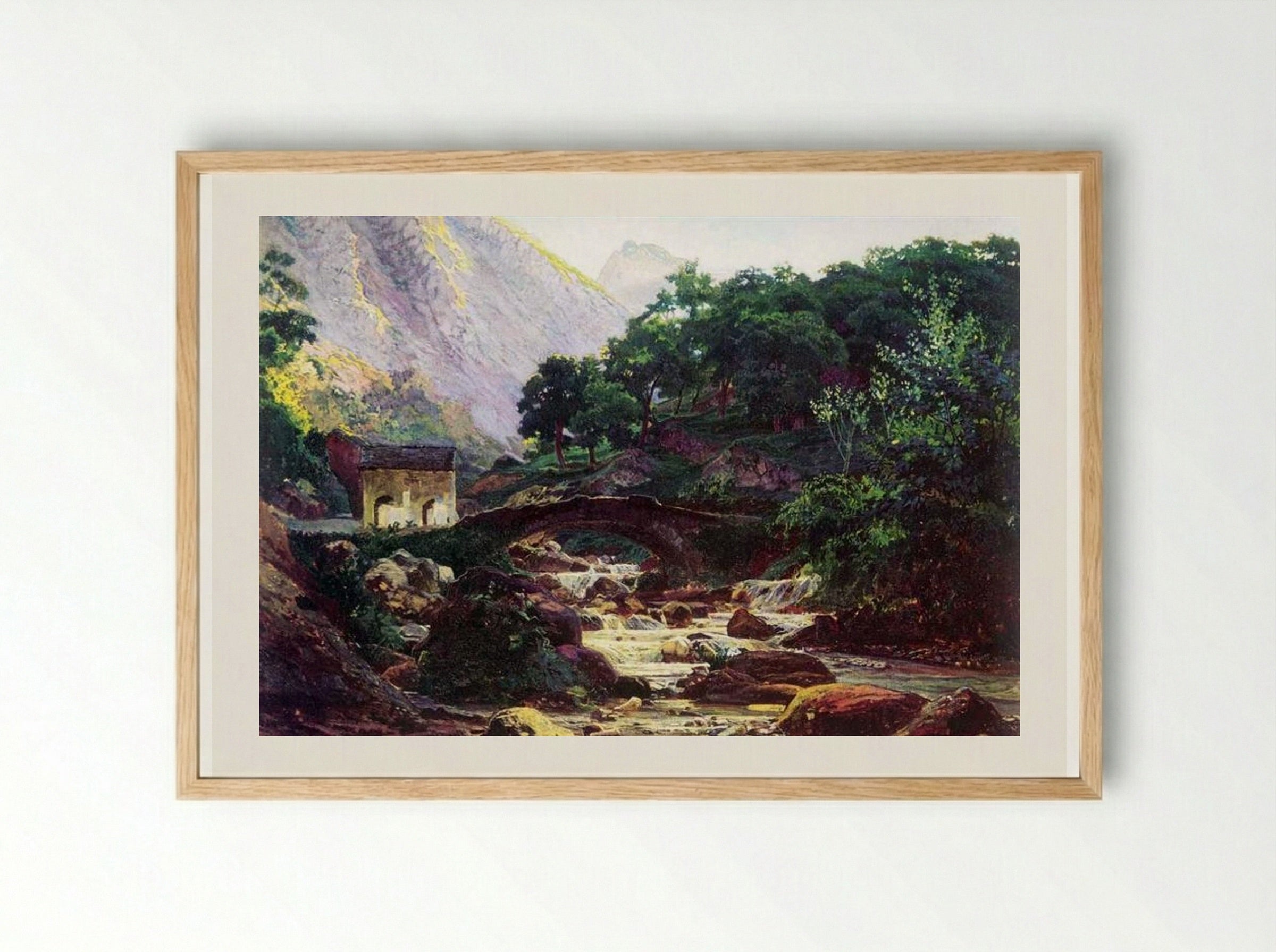 Marble Saw in Carrara - Nikolai Ge - Framed Print Wood
