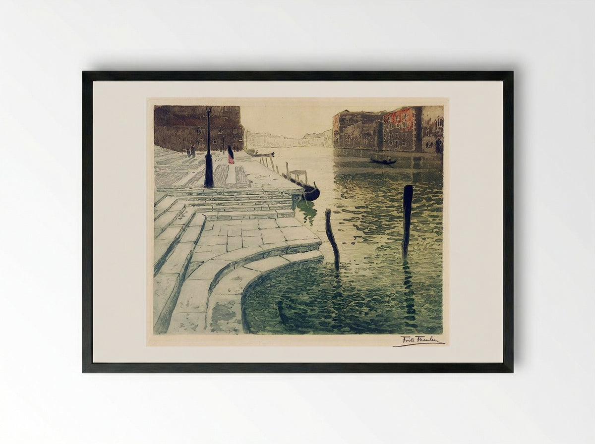 Marble Steps - Frits Thaulow - Framed Print Black
