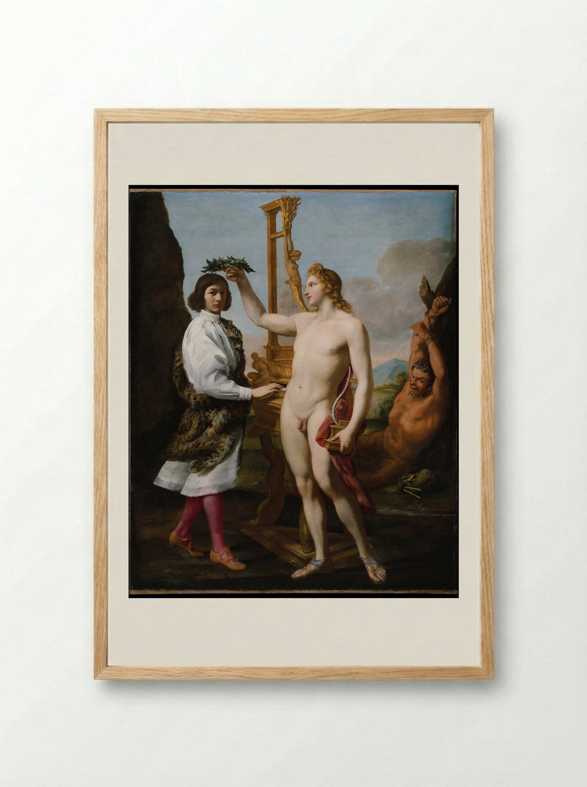 Marcantonio Pasqualini Crowned by Apollo - Andrea Sacchi - Framed Print Wood