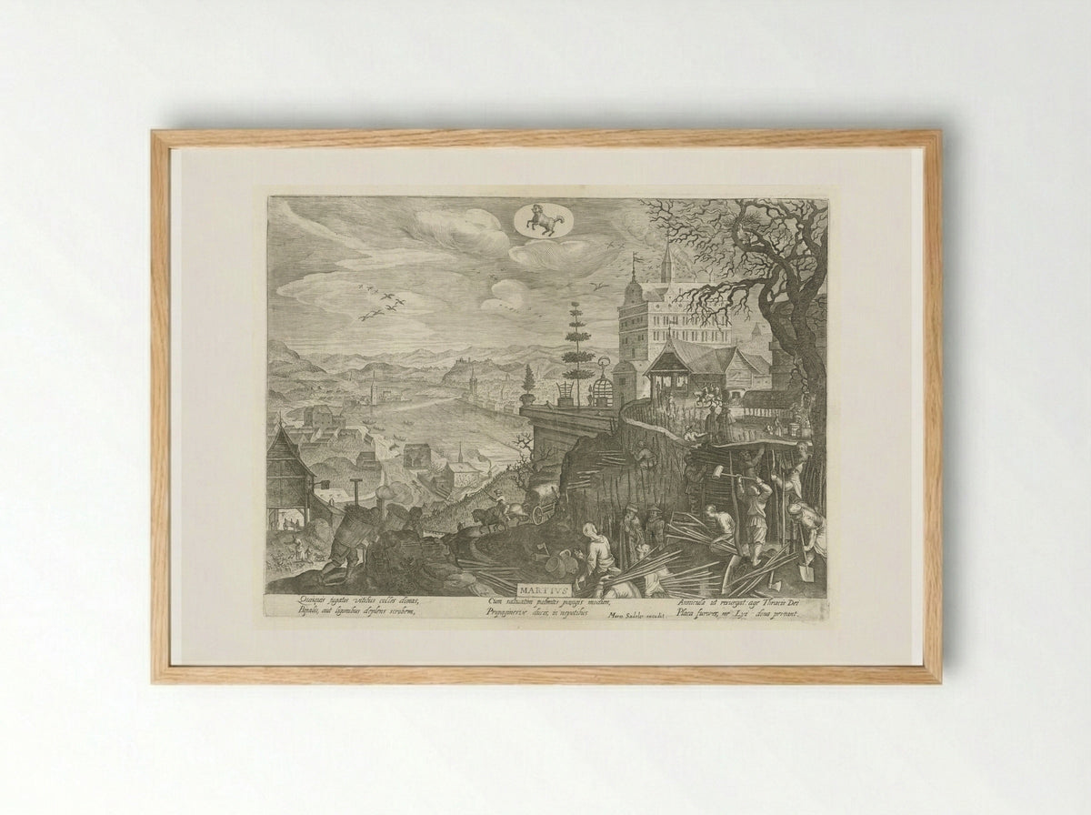 March (Martius) - Aegidius Sadeler II - Framed Print Wood