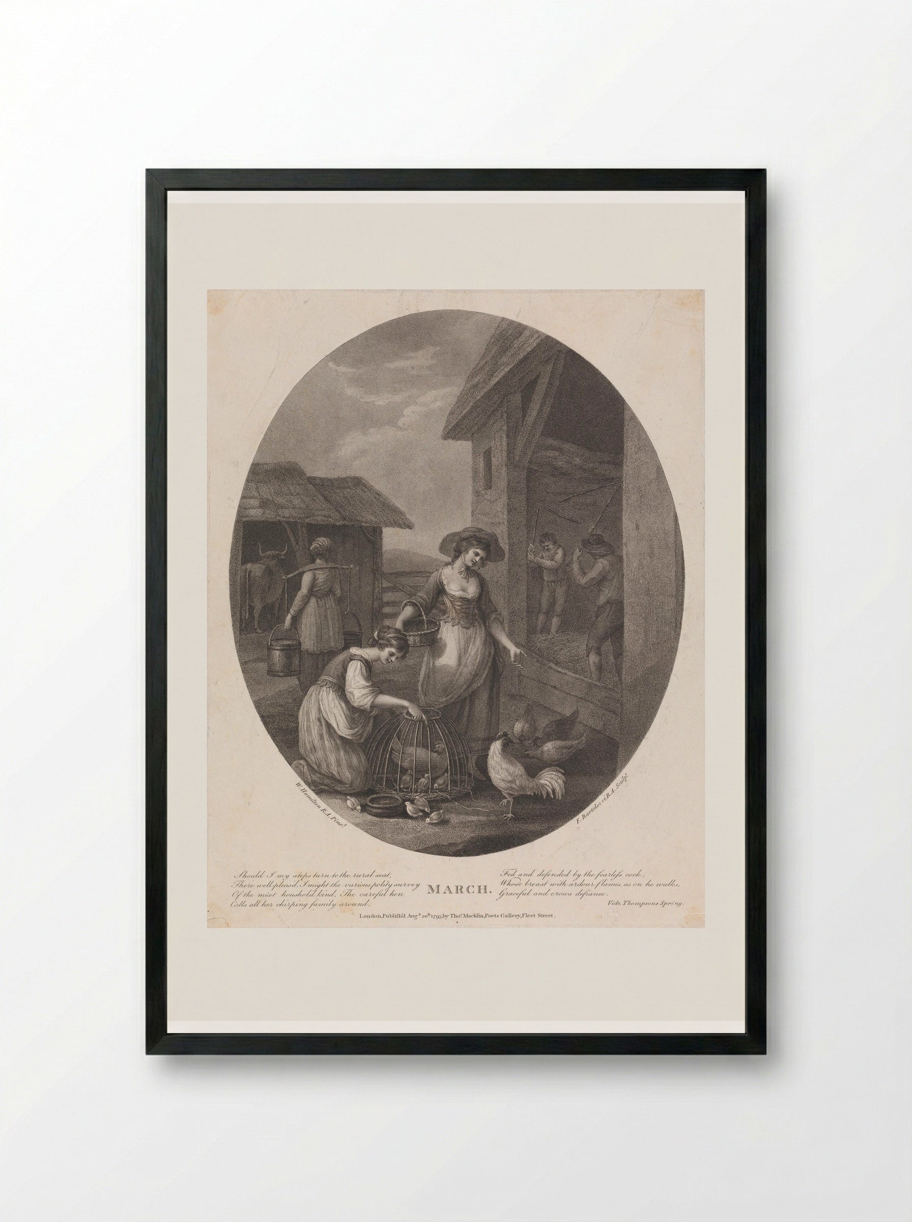 March - Francesco Bartolozzi - Framed Print Black