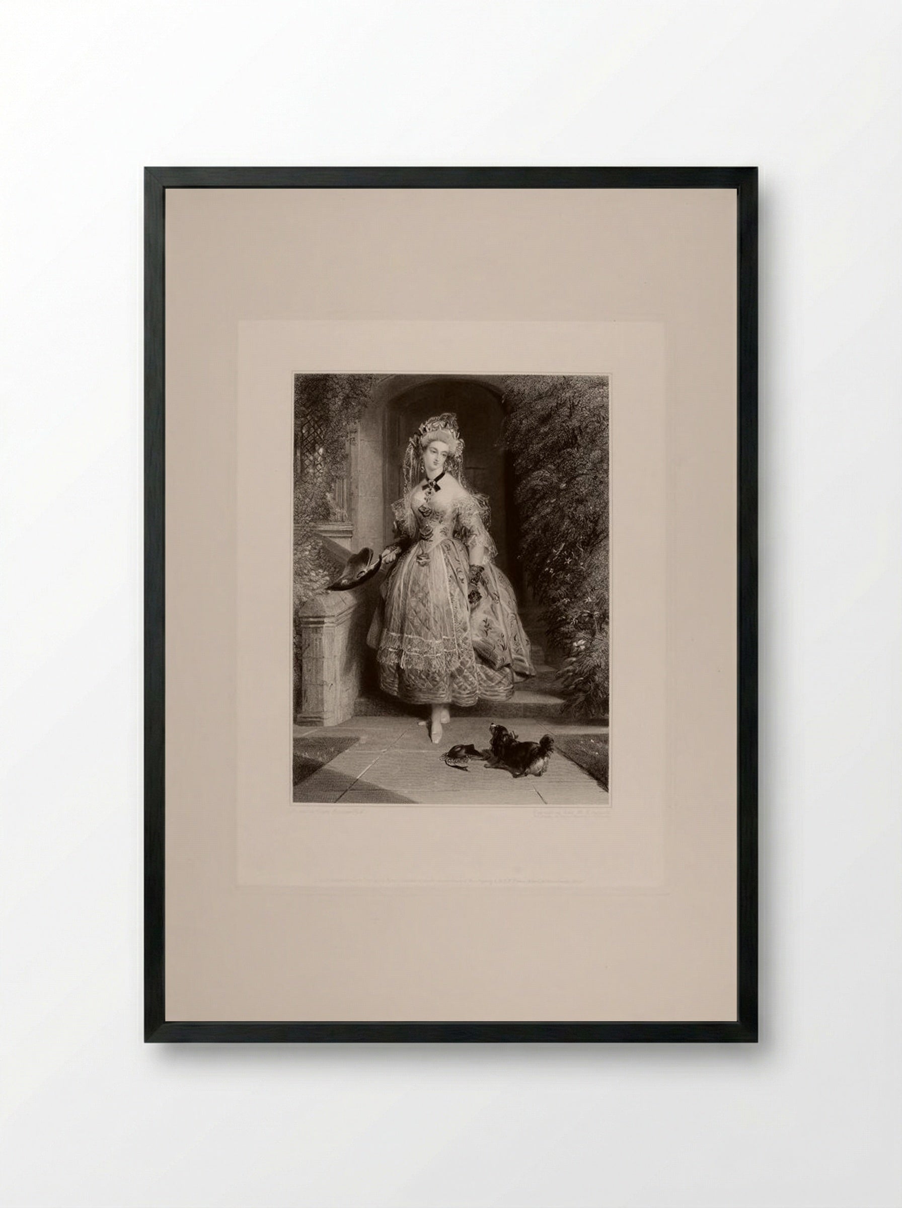 Marchioness of Abercorn as Maria (Twelfth Night) - John Henry Robinson - Framed Print Black